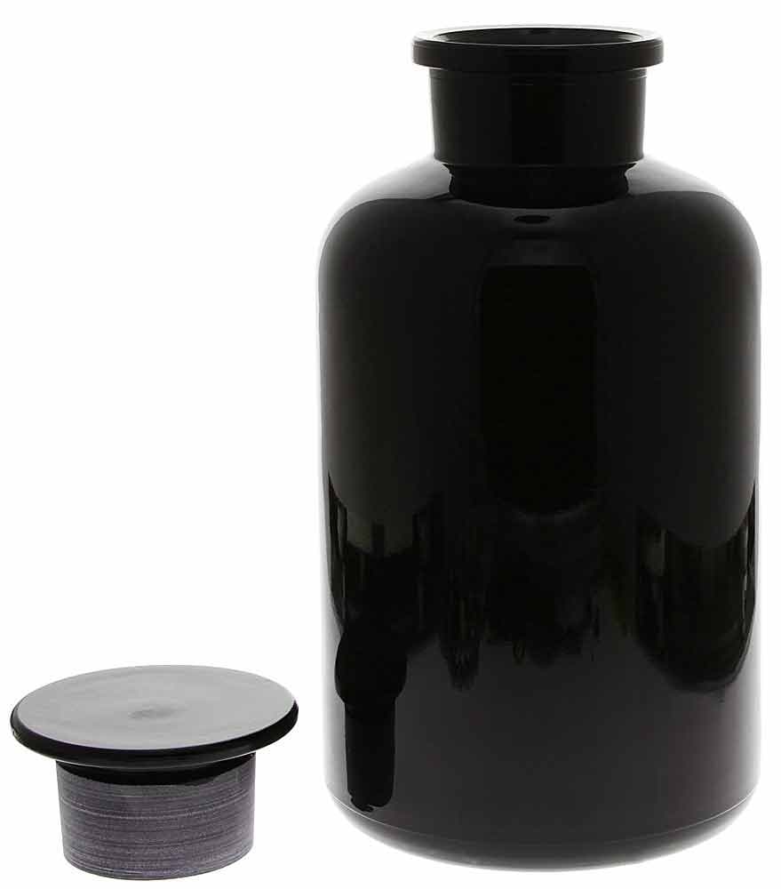 Apothekerglas Mironglas Violett-Glas, 2 Ltr. Kosmetex Apotherkerflasche mit Glasstopfen, 2000 ml, rund m. Miron Angebot bei HelloDeals