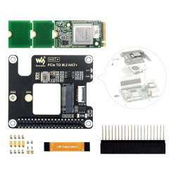 Waveshare Hailo-8 M.2 AI Accelerator Module with PCIe to M.2 Adapter Board for Raspberry Pi 5, Based On The 26TOPS Hailo-8 AI Processor, Compatible with Linux/Windows Systems