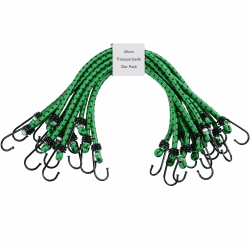 PRETEX 12er Set Universal Expander Gepäckspanner mit Haken - 46 cm Lange Gummispanner Gummiband Set - 12x Fahrrad Spanngurte Spanngummi - Bungee Cord Set - Grün 12 Stk Grün, 46cm Angebot bei HelloDeals