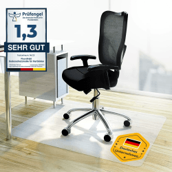 Floordirekt Bodenschutzmatte - Kratzfest, rutschfest, Milchweiß - Bodenmatte, Bodenschutz, Bürostuhlunterlage, Unterlegmatte, Schutzmatte für Laminat, Parkett, Hartböden (50 x 70 cm) Angebot bei HelloDeals