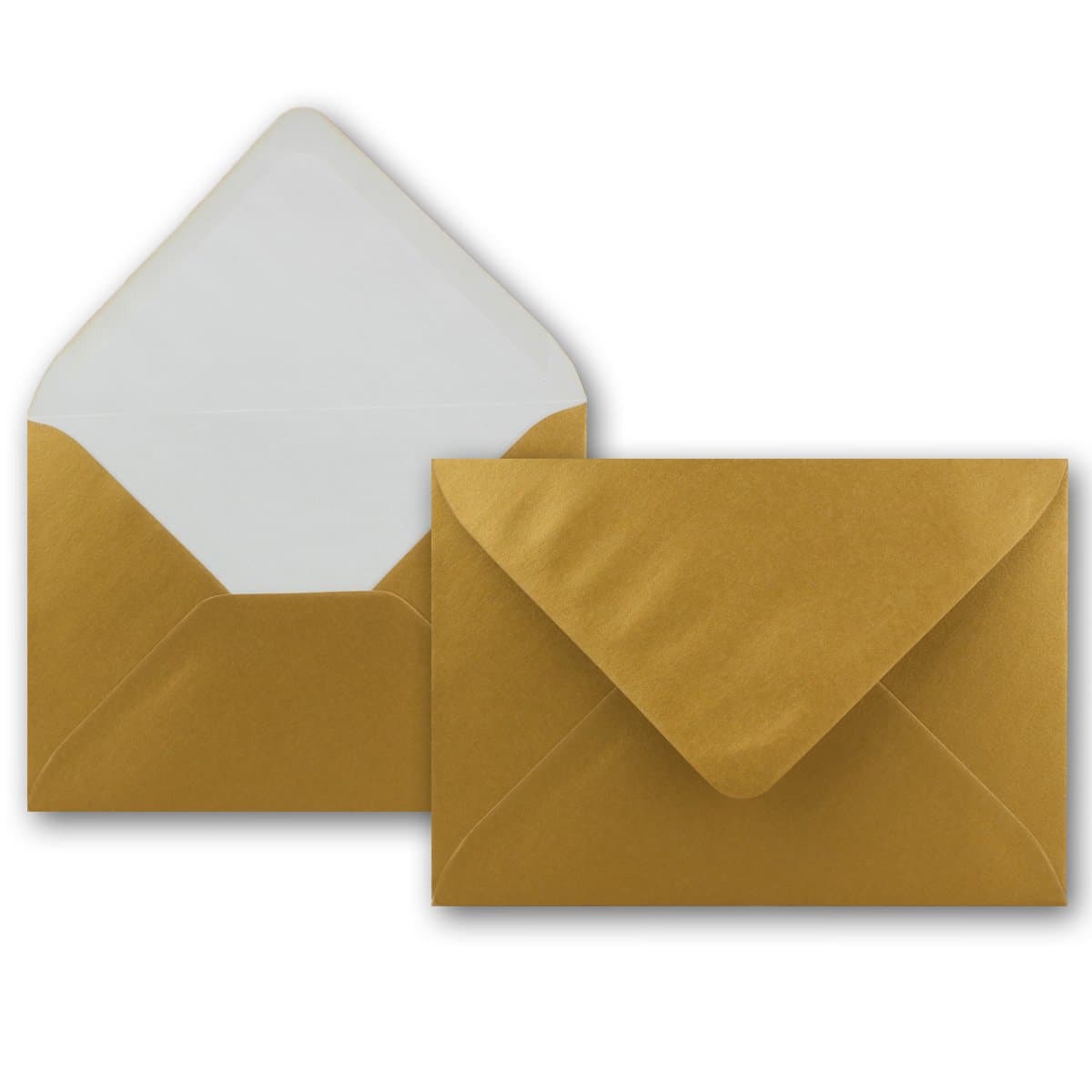 25 Brief-Umschläge - Gold Metallic - DIN C6-114 x 162 mm - Kuverts mit Nassklebung ohne Fenster für Gruß-Karten & Einladungen - FarbenFroh by GUSTAV NEUSER 25 Umschläge 28-Gold Metallic Angebot bei HelloDeals