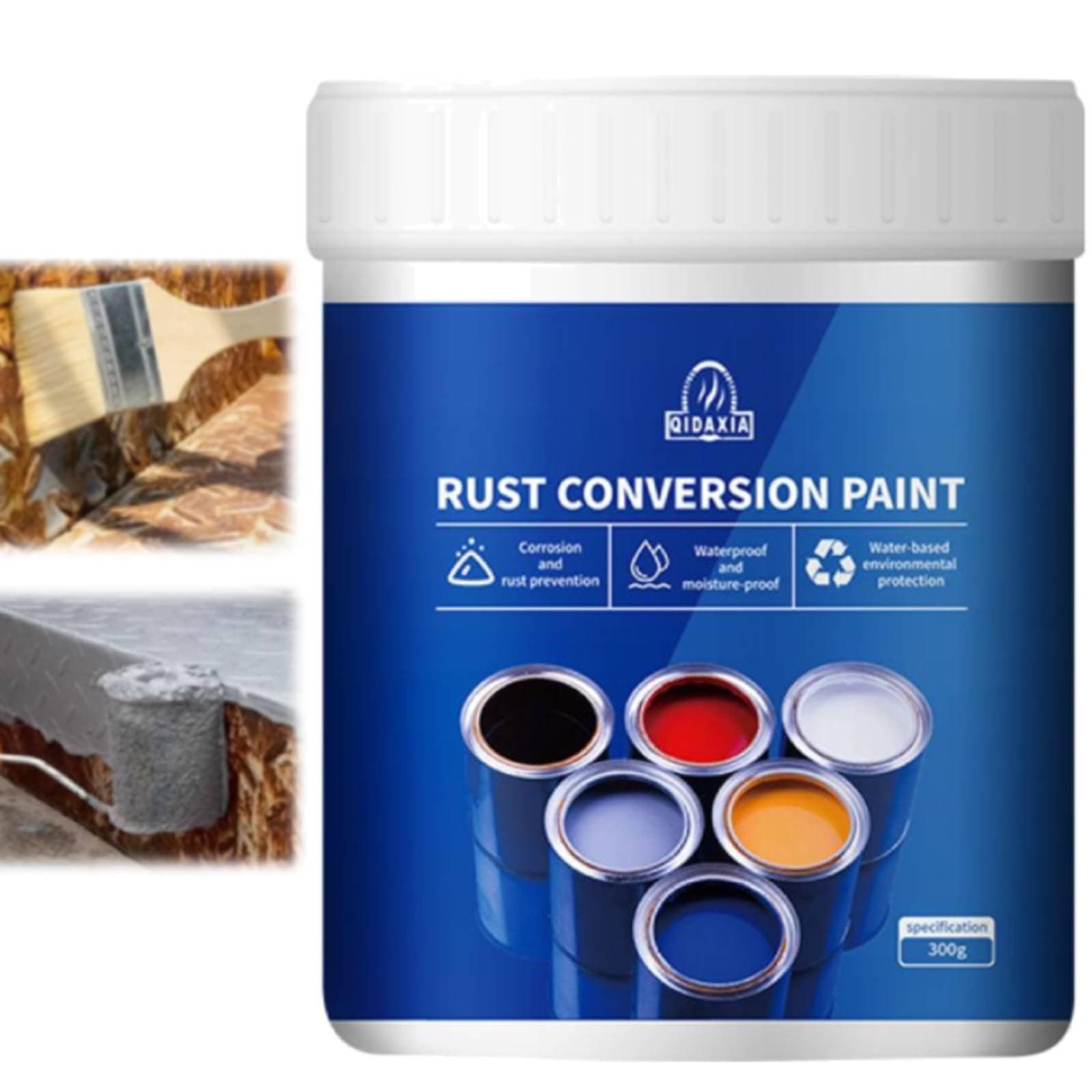 Wetterfeste Rostumwandlungsfarbe für Metall, 300g Rostumwandlungsfarbe für Metall, Auto, Zäune, Industrieanlagen, kein Mischen erforderlich (Grau) Angebot bei HelloDeals