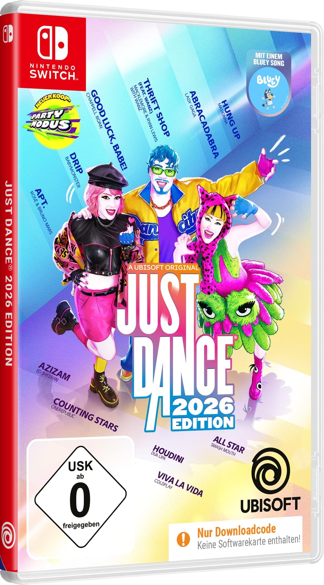 Just Dance 2026 Edition (Code in a box) - [Nintendo Switch] - Spielbar auf Nintendo Switch 2 Angebot bei HelloDeals