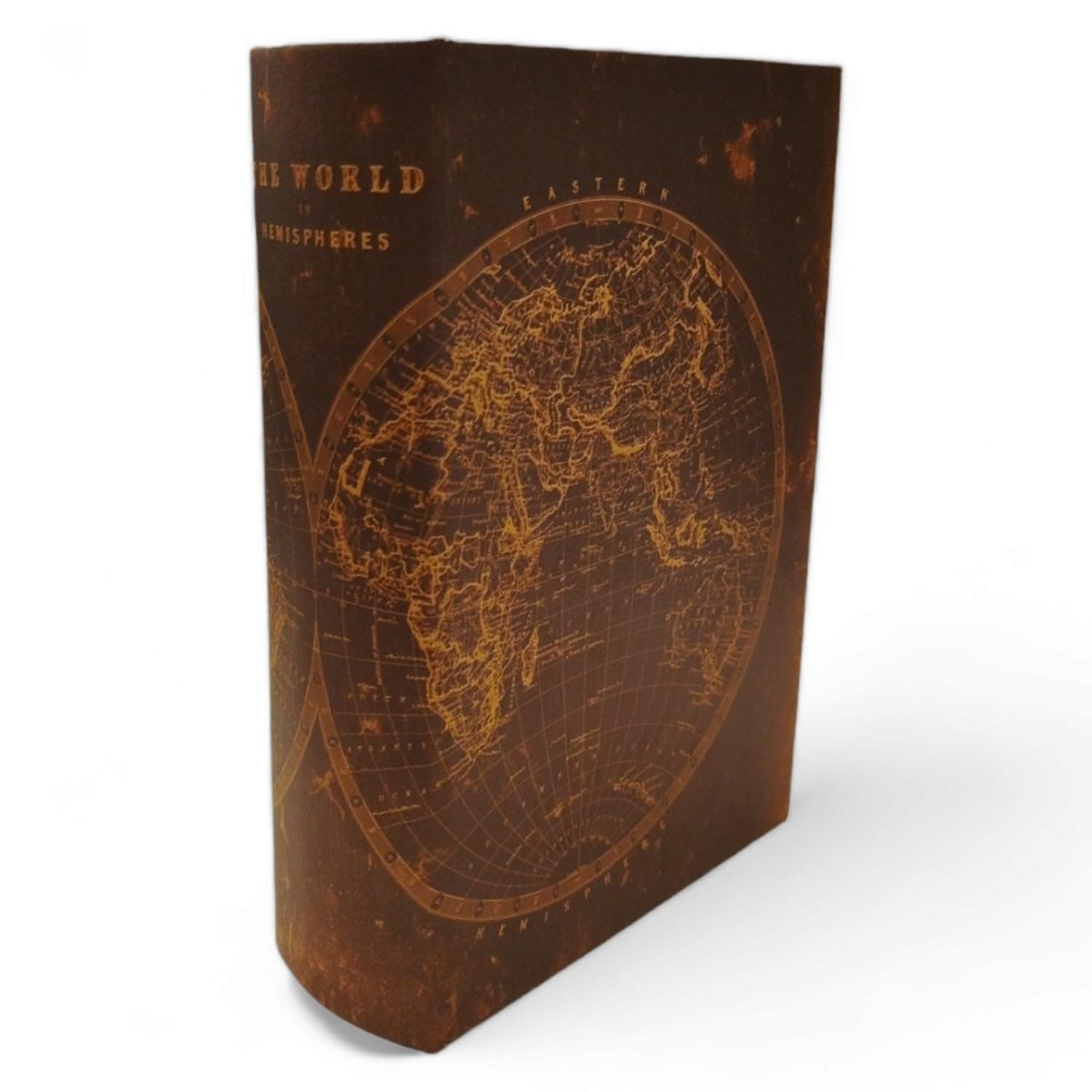 Große Aufbewahrungsbox Bücherbox aus Papier in Braun/Gold Angebot bei HelloDeals