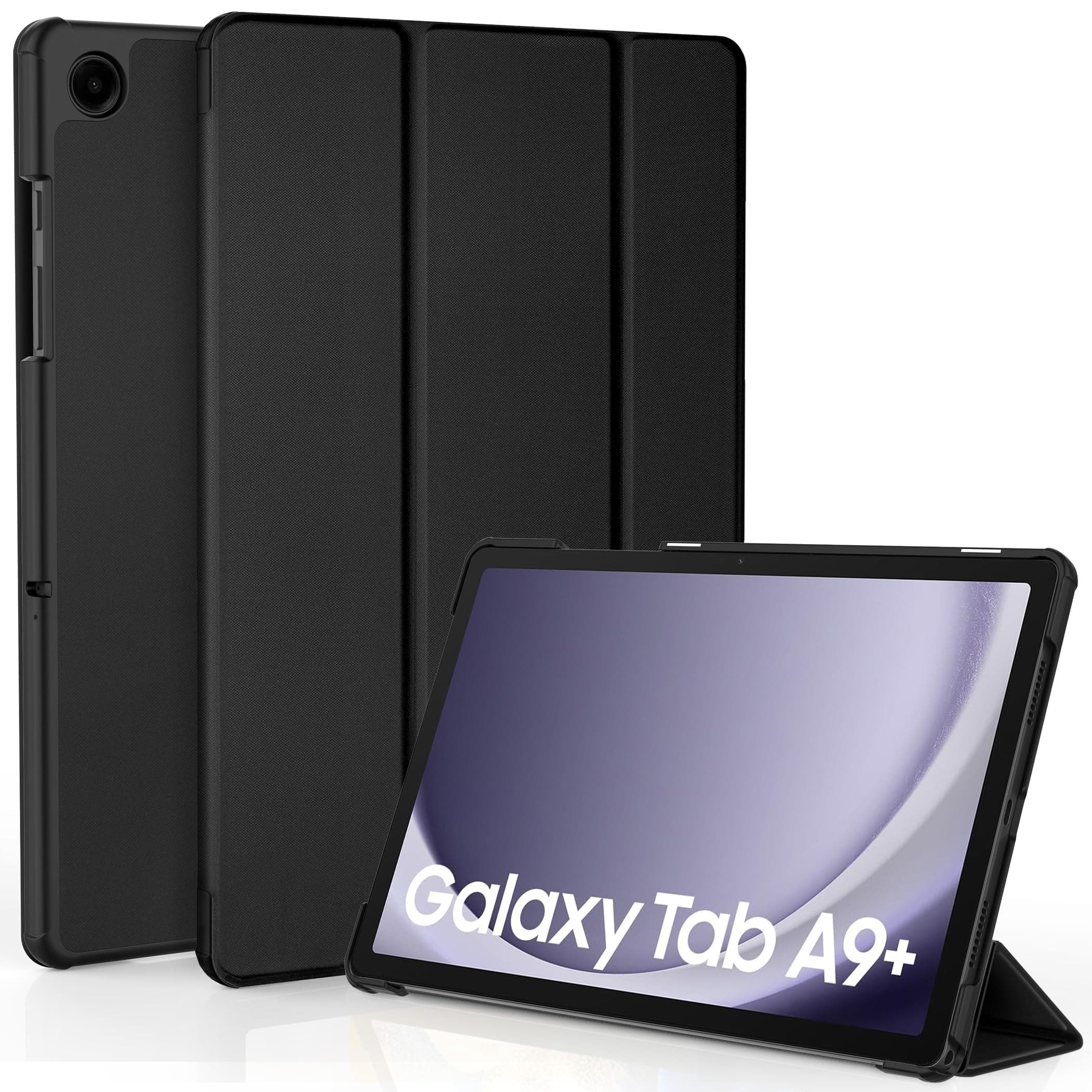 EasyAcc Hülle NUR für Samsung Galaxy Tab A9+ Plus 11 Zoll 2023 (SM-X210/X215/X216) - Ultradünne PU Leder Schutzhülle mit Standfunktion und Auto Sleep/Wake, Schwarz Angebot bei HelloDeals