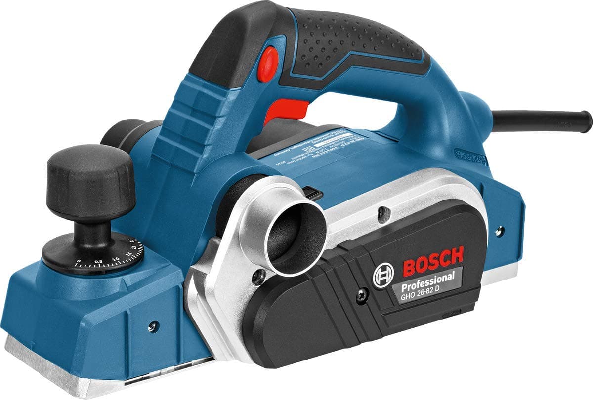 Bosch Professional Hobel GHO 26-82 D (Leistung 710 Watt, inkl. Parallelanschlag, Sechskantstiftschlüssel SW 2,5, Stoffstaubbeutel, Handwerkoffer) GHO 26-82 D Mit Zubehör