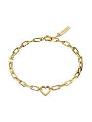 LIEBESKIND BERLIN Herz-Schmuck für Damen – Armbänder, Ketten und Ohrschmuck aus Edelstahl mit Herzmotiv– In verschiedenen Farben und Ausführungen – Romantische Geschenkidee Armband Heartframe - Gold