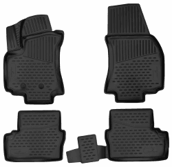 WALSER XTR Gummi Fussmatten Auto für Opel Zafira A Großraumlimousine (T98) 04/1999-Facelift 2003, 100% passgenaue Auto Fußmatten, robuste Universal Fußmatte Auto, Gummimatten Auto