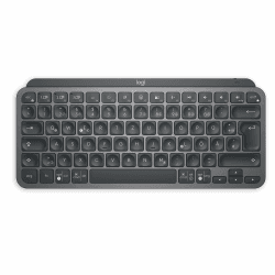 Logitech MX Keys Mini Kabellose Tastatur, Kompakt, Bluetooth, Hintergrundbeleuchtung, USB-C, Kompatibel mit Apple macOS, iOS, Windows, Linux, Android, Metallgehäuse - Dunkelgrau