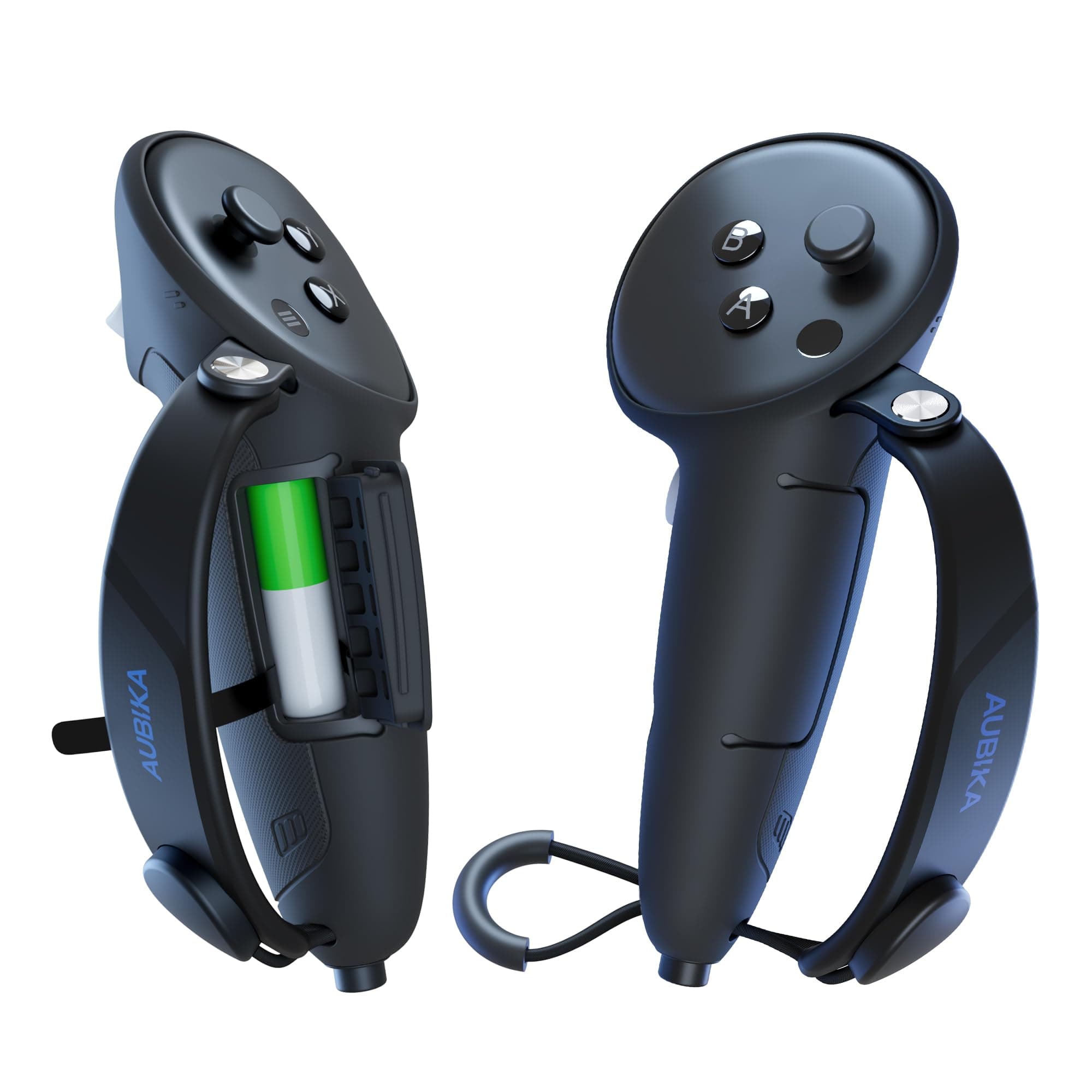 Aubika Controller-Griffabdeckung für Meta Quest 3S/ Oculus Quest 3 Zubehör, mit Batterieöffnungsabdeckung, Beschützer in VR (Schwarz) Angebot bei HelloDeals