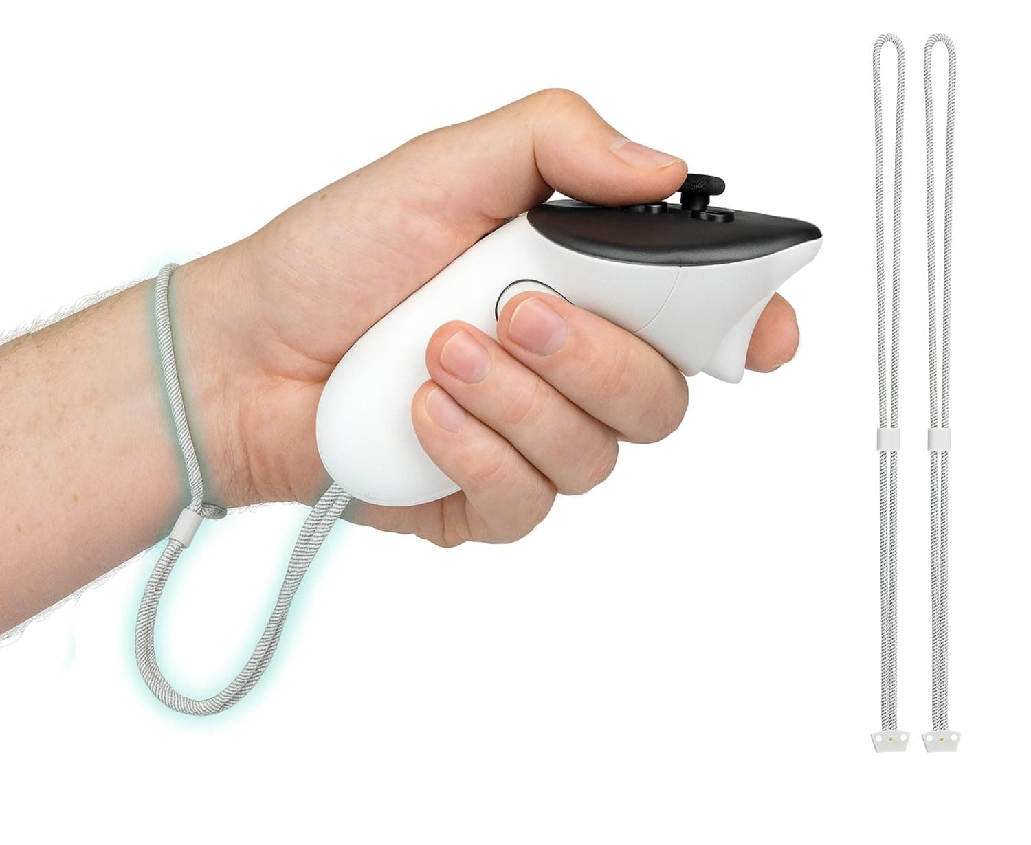 SOULWIT 1 Paar Professionelle Ersatz Handgelenkriemen für Oculus Quest3/Quest 3, Dauerhaft und Anpassbar, Controllergriffriemen für Meta Quest3S/Quest 3S, Einfache DIY-Installation Weiß Angebot bei HelloDeals
