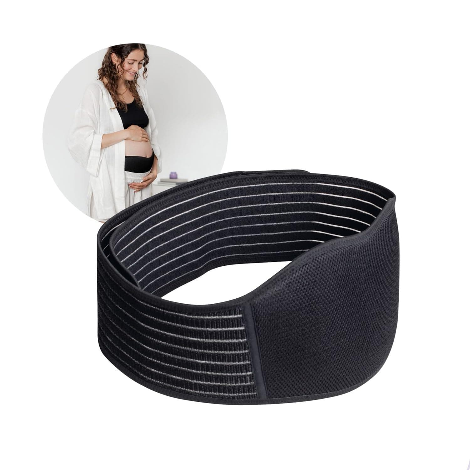 reer mama Stützgürtel | Komfortabler, atmungsaktiver Schwangerschaftsgürtel | mit stufenlosem Klettverschluss |extra lang und komfortabel Angebot bei HelloDeals