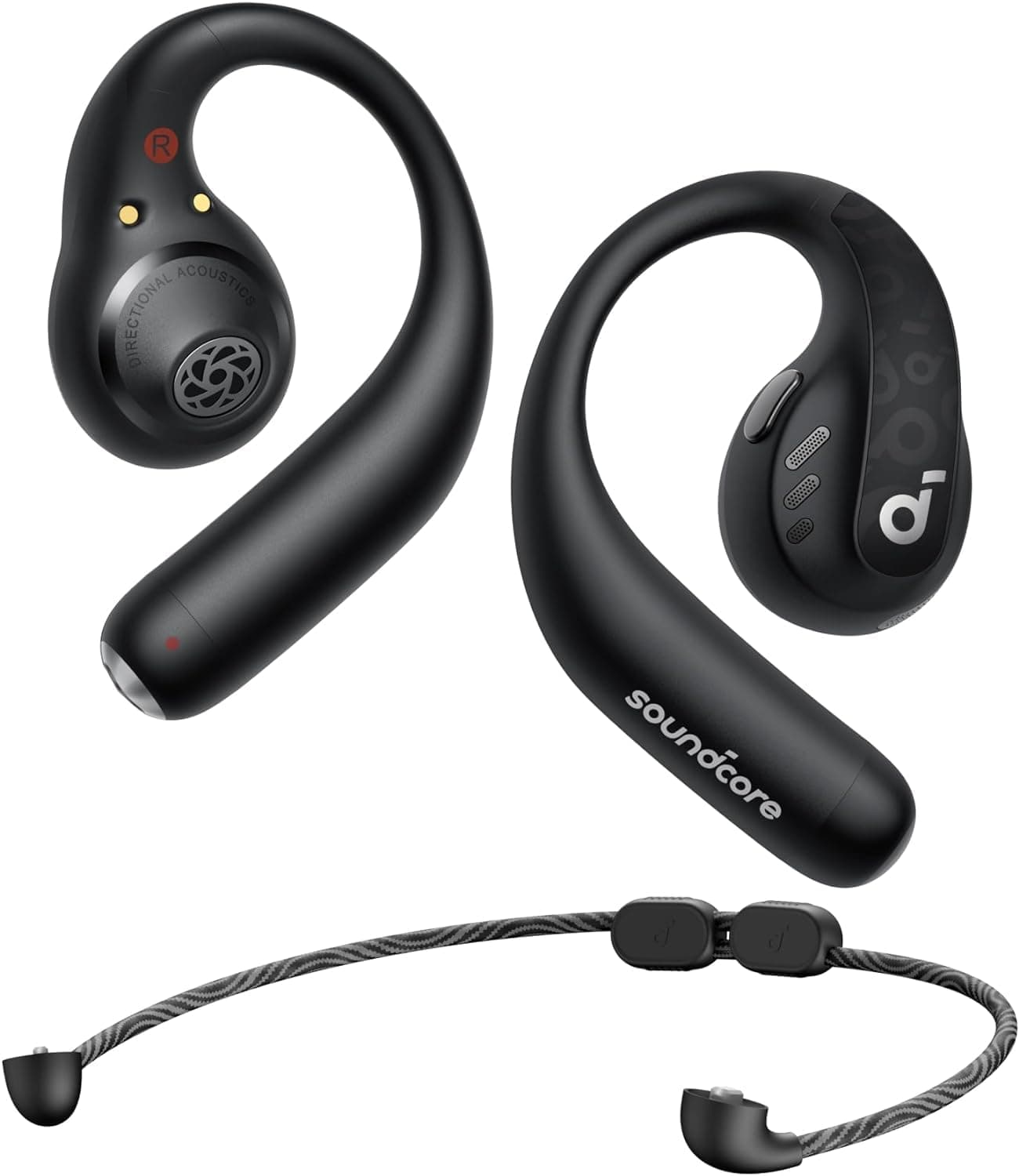 soundcore by Anker AeroFit Pro Open-Ear Headphones, Ultra Light, Ergonomic Design, Intense Sound LDAC, Bluetooth 5.3, IPX5 Water Protection, App, Wireless (Refurbished) Tiefschwarz Angebot bei HelloDeals