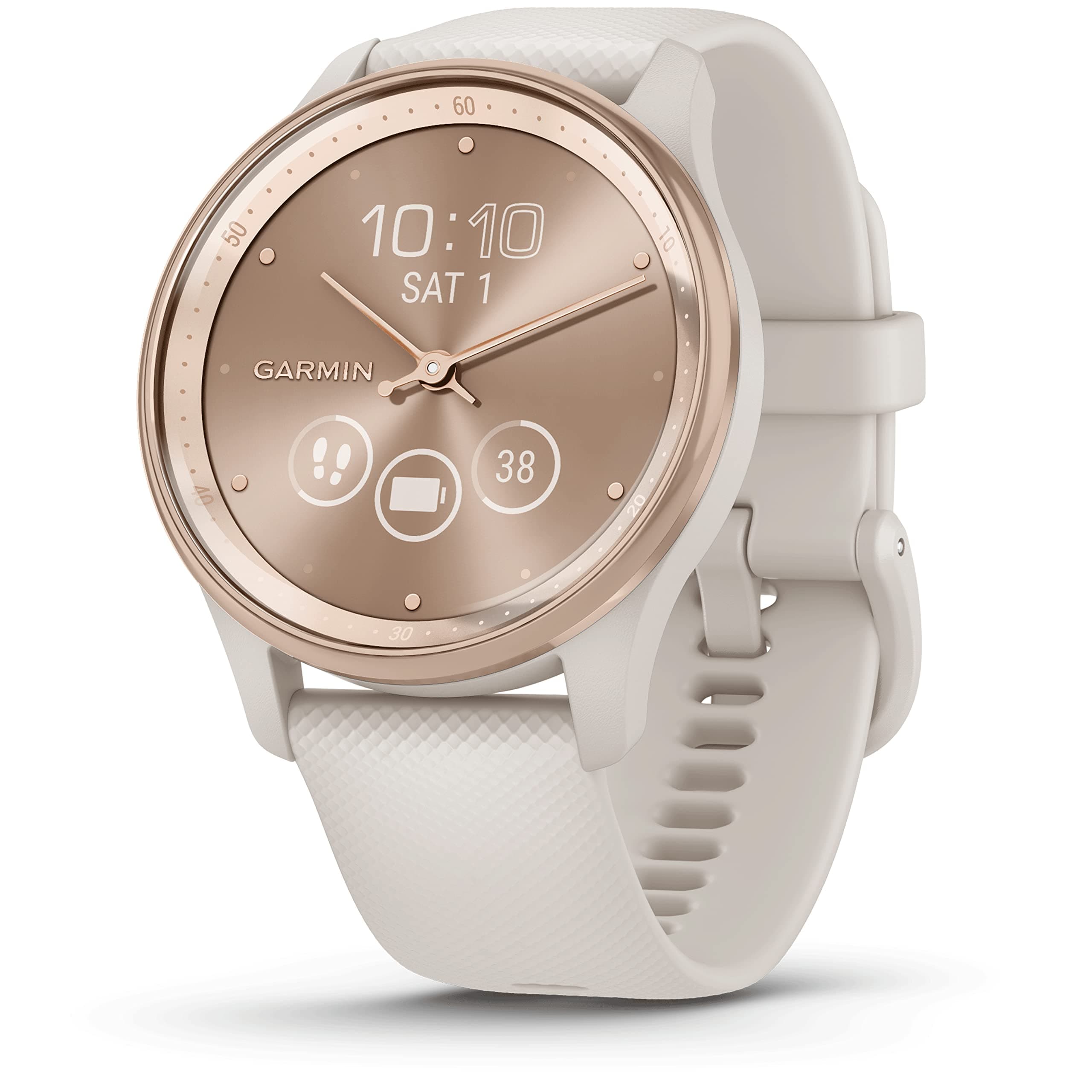 Garmin vívomove Trend [renewed] – Smartwatch mit analogen Zeigern und Touchdisplay, Fitness-/Gesundheitsfunktionen, Schlafanalyse, Benachrichtigungen und bis zu 5 Tage Akkulaufzeit [Generalüberholt] Angebot bei HelloDeals