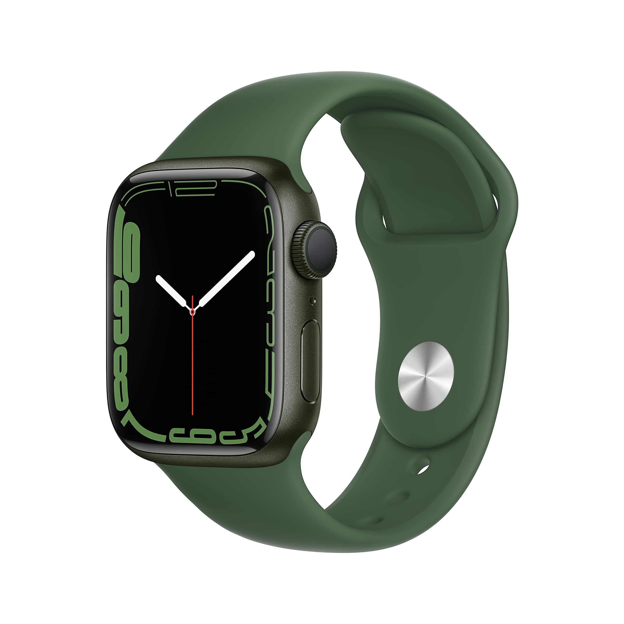 Apple Watch Series 7 (GPS, 41MM) Aluminiumgehäuse Grün mit Clover Sportarmband (Generalüberholt) Angebot bei HelloDeals