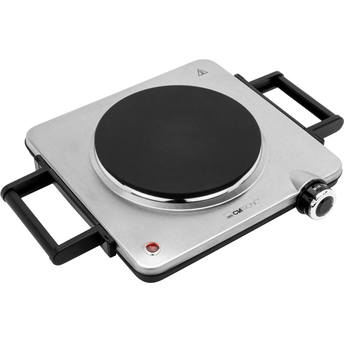 Clatronic® Kochplatte elektrisch mit 1500W | Herdplatte 1 Kochfeld für Küche, Büro oder Camping | elektrische Kochplatte mit stufenloser Temperatureinstellung | Einzelkochplatte Edelstahl | EKP 3788 Angebot bei HelloDeals