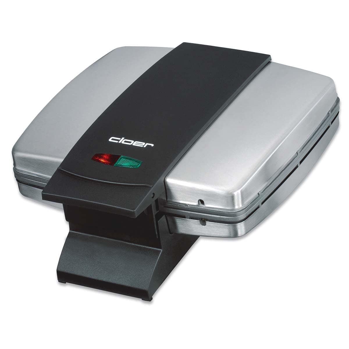 Cloer 6235 Sandwichmaker, 930 W, für 2 ganze Toast, Muschelform, optische Fertigmeldung, Kabelaufwicklung, mattiertes Edelstahlgehäuse Angebot bei HelloDeals