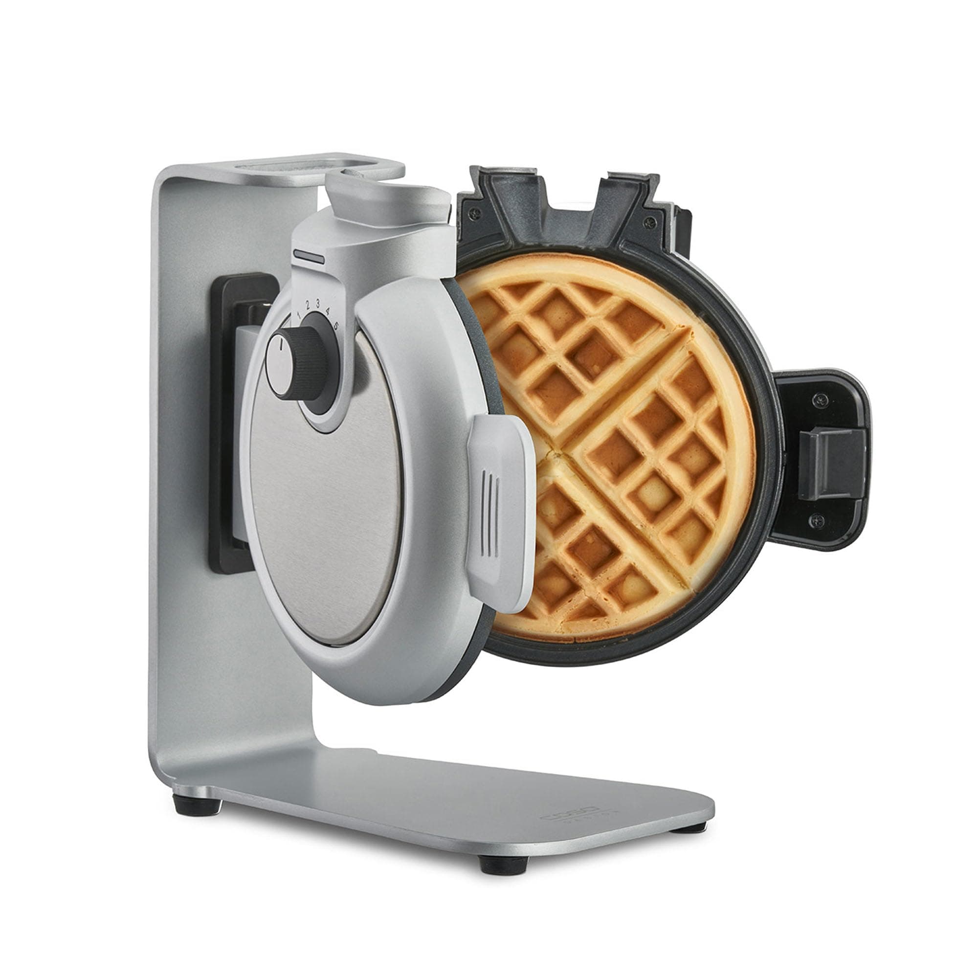 CASO WaffleUp - vertikales Waffeleisen, Testurteil: Sehr Gut, belgisches Waffeleisen,Belgische Waffeln, 5 Bräunungsstufen, 2-fache Antihaftbeschichtung, Silber Angebot bei HelloDeals