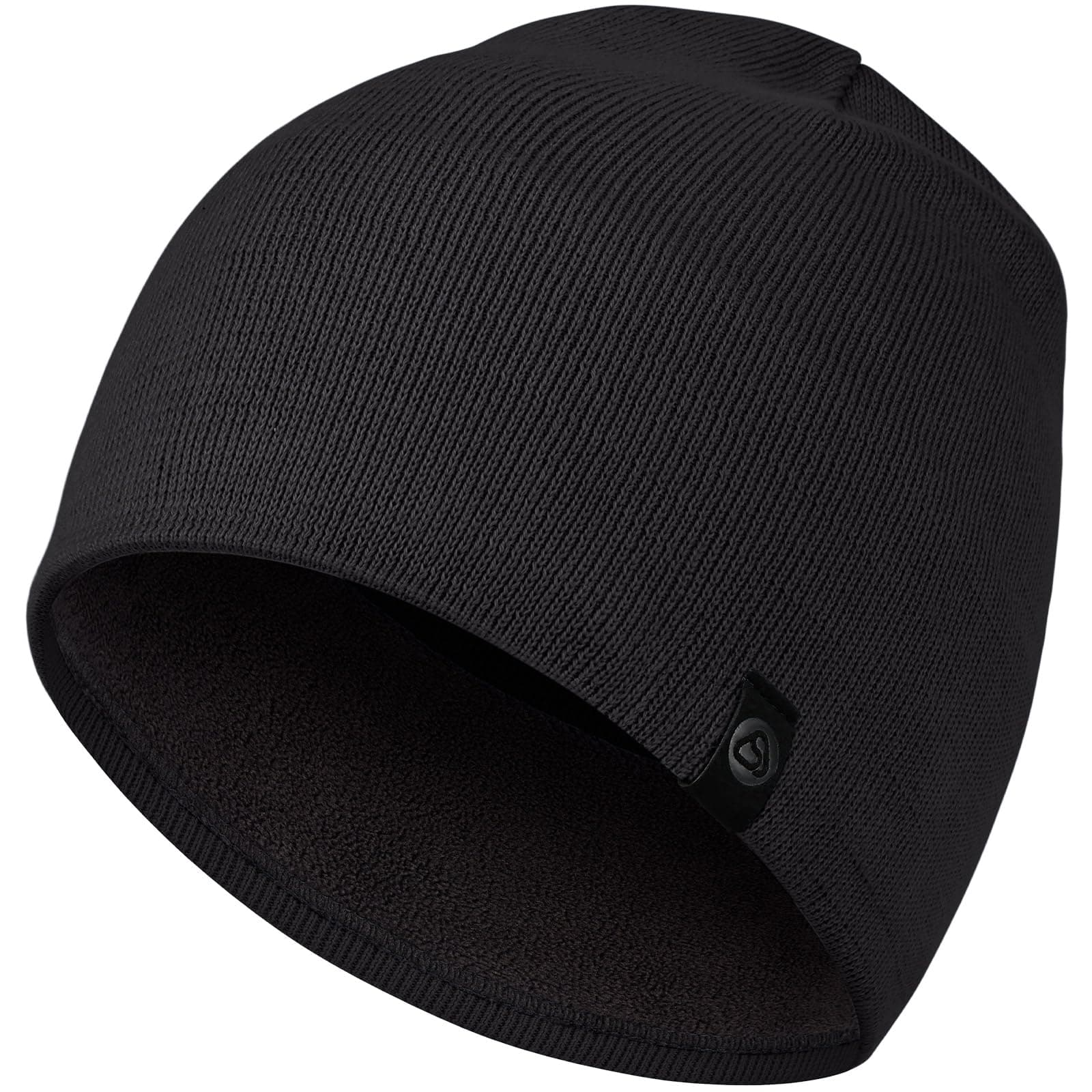 Mütze Herren Winter, Baumwolle Mütze Damen, Weich Bequem Strickmütze Herren, Warme Fleece Beanie Mützen, Winddichte Wintermütze Unisex Laufmütze Schwarz Angebot bei HelloDeals