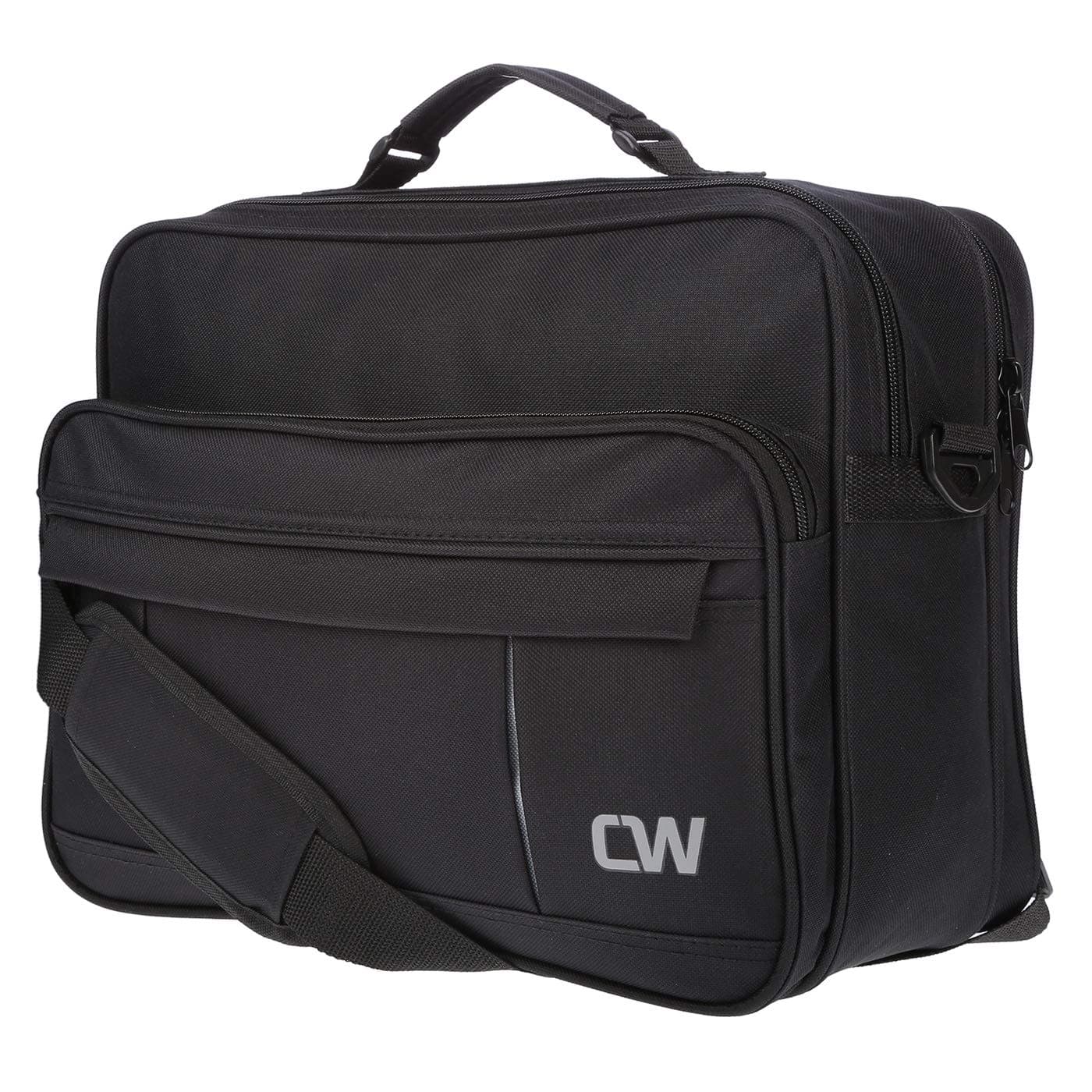 Christian Wippermann Flugbegleiter Umhängetasche Arbeitstasche Herrentasche im Querformat schwarz Angebot bei HelloDeals