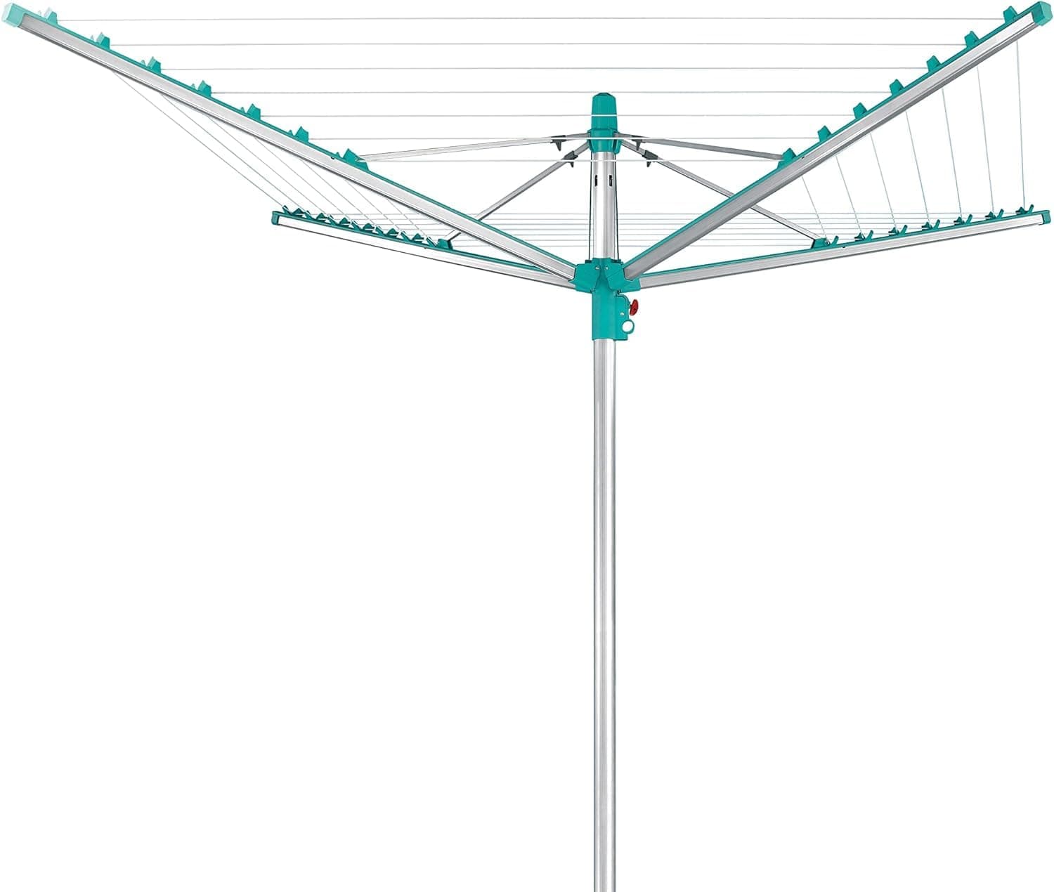 Leifheit Wäschespinne Linomatic 400 Easy, Leineneinzug für saubere Wäsche, Wäscheschirm mit Easy-Lift-System, inkl. Bodenhülse, Wäscheständer mit 40 m Wäscheleine für 4 Wäscheladungen 40m Angebot bei HelloDeals