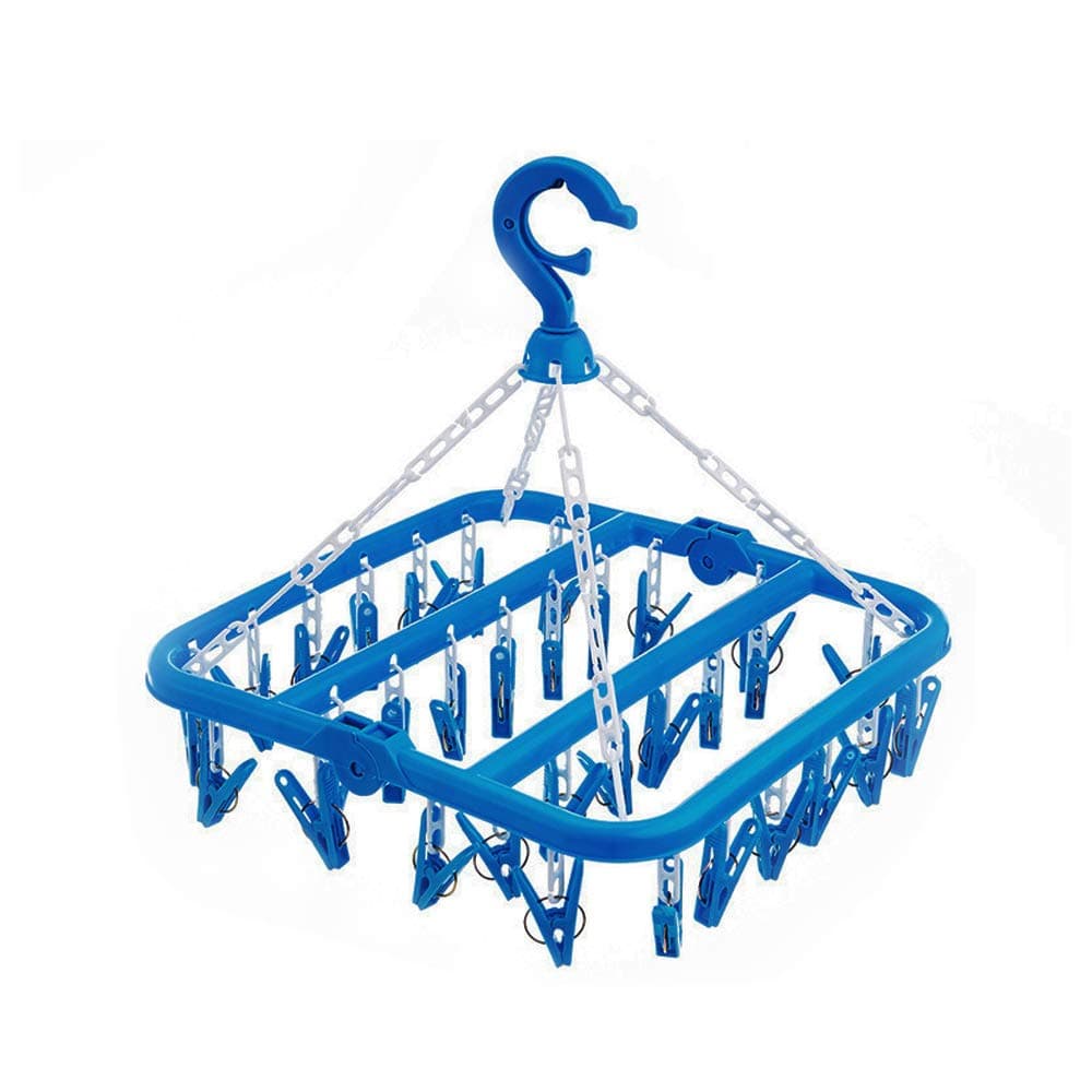 Wäscheständer 32 Clips Wäscheständer Zusammenklappbarer Sockenbügel Aufhänger Angebot bei HelloDeals