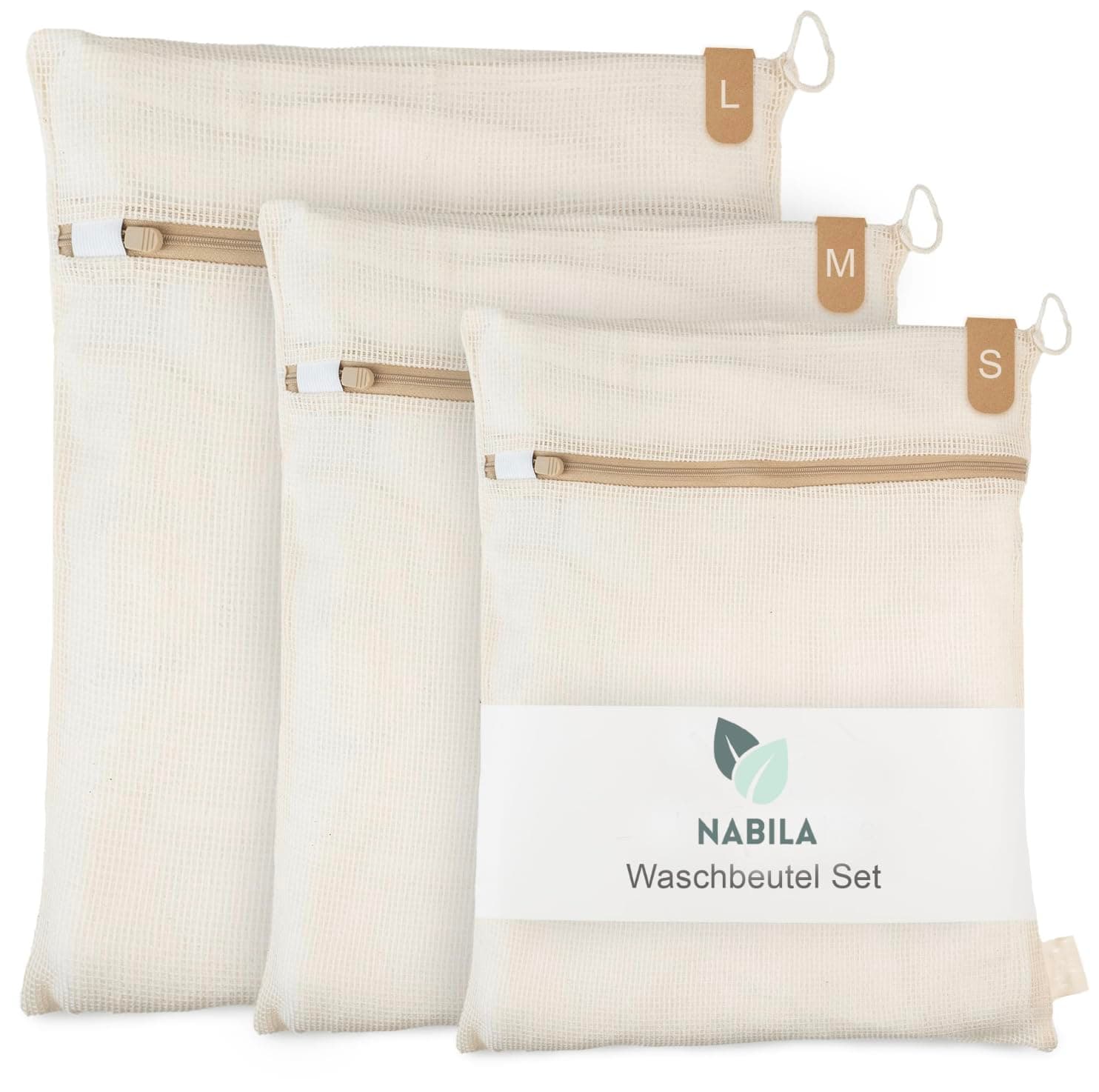 Praktisches 3er-Set aus reiner Baumwolle: Diese feinmaschigen Wäschenetze in drei verschiedenen Größen schützen deine Kleidung zuverlässig beim Waschen. Angebot bei HelloDeals