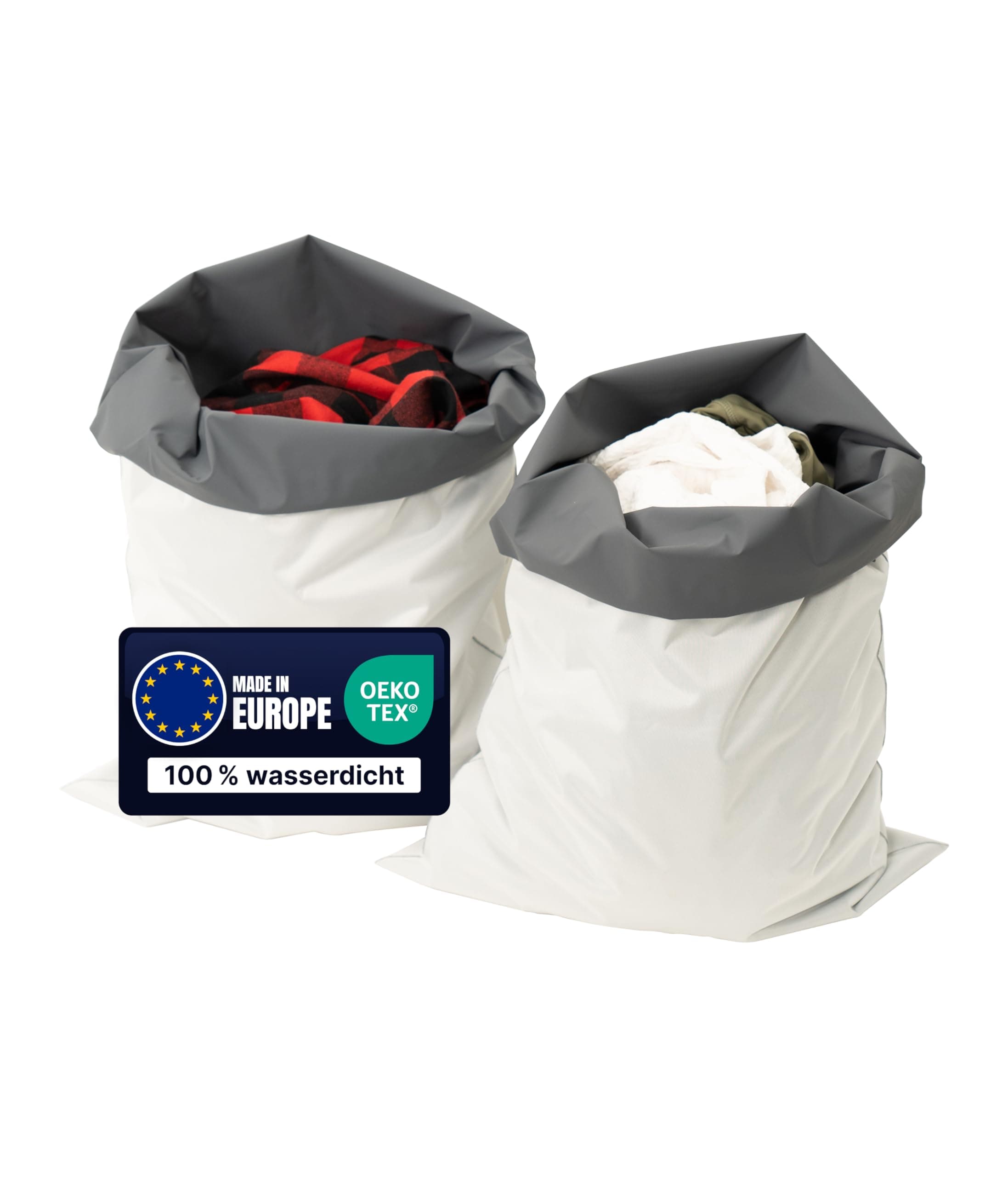 Cover Solutions® Wäschesack Reise 2er Set | wasserdicht auch an den Nähten dank Spezial-Schweißverfahren | PVC-frei, atmungsaktiv & mit Klickverschluss | Öko-Tex zertifiziert & Made in Europe Angebot bei HelloDeals
