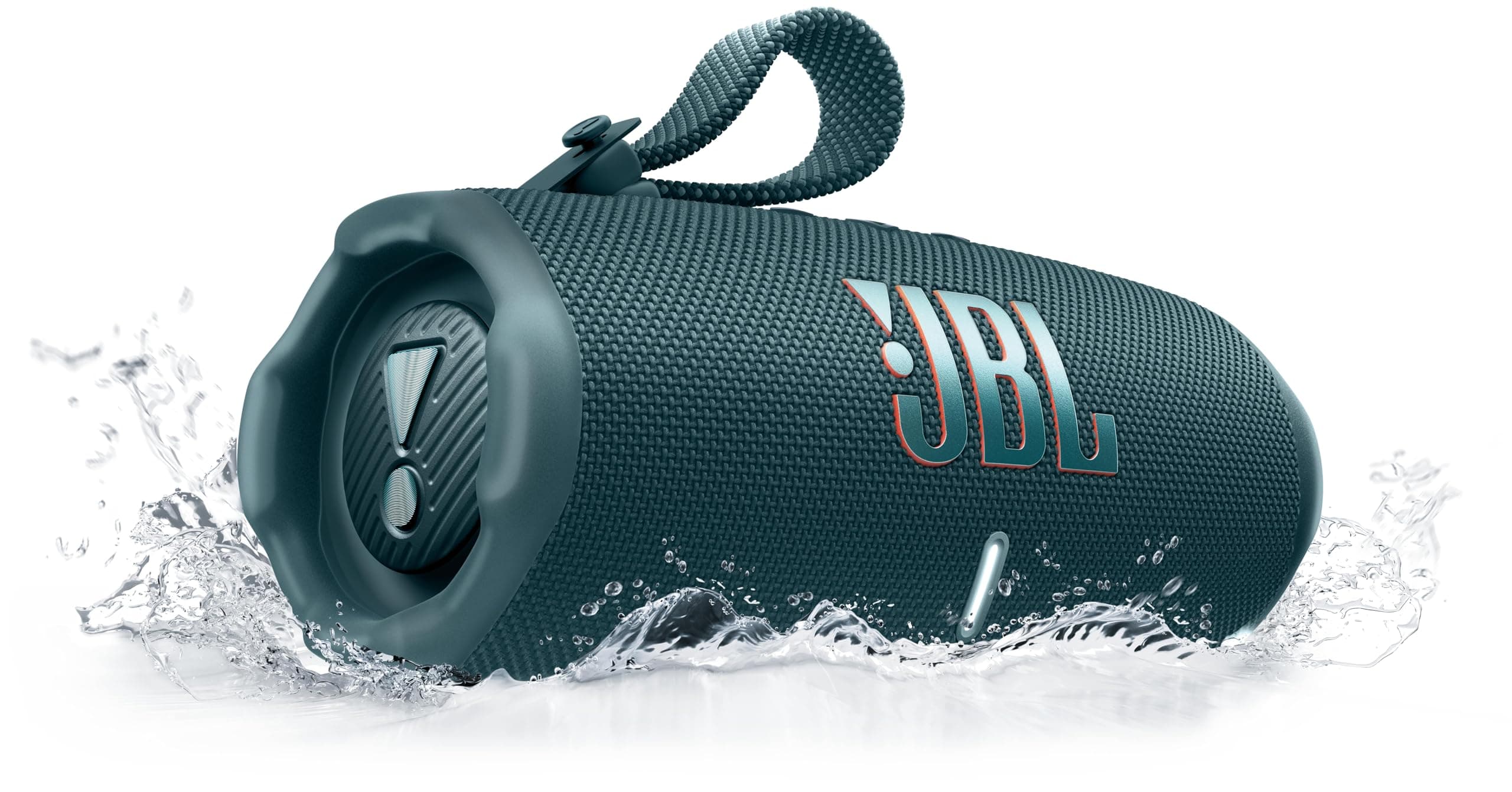 JBL Charge 6, tragbarer Bluetooth-Lautsprecher, 28 Stunden Akkulaufzeit, IP68 wasserdicht, Staub- und stoßfest, Pro Sound mit AI Sound Boost, Auracast Multi-Speaker, Blau Angebot bei HelloDeals