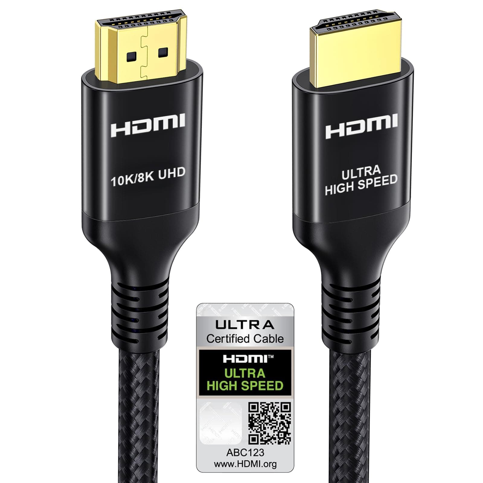 Etseinri 10K 8K HDMI 2.1 Kabel 2M, Zertifiziert 48Gbps Ultra High Speed HDMI® Kabel 4K 240Hz 165Hz 144Hz 120Hz 0.01ms eARC HDCP2.3 HDR 10+ Dolby Atmos Vision für Gaming Monitore TV Projektor 2Meter Schwarz Angebot bei HelloDeals