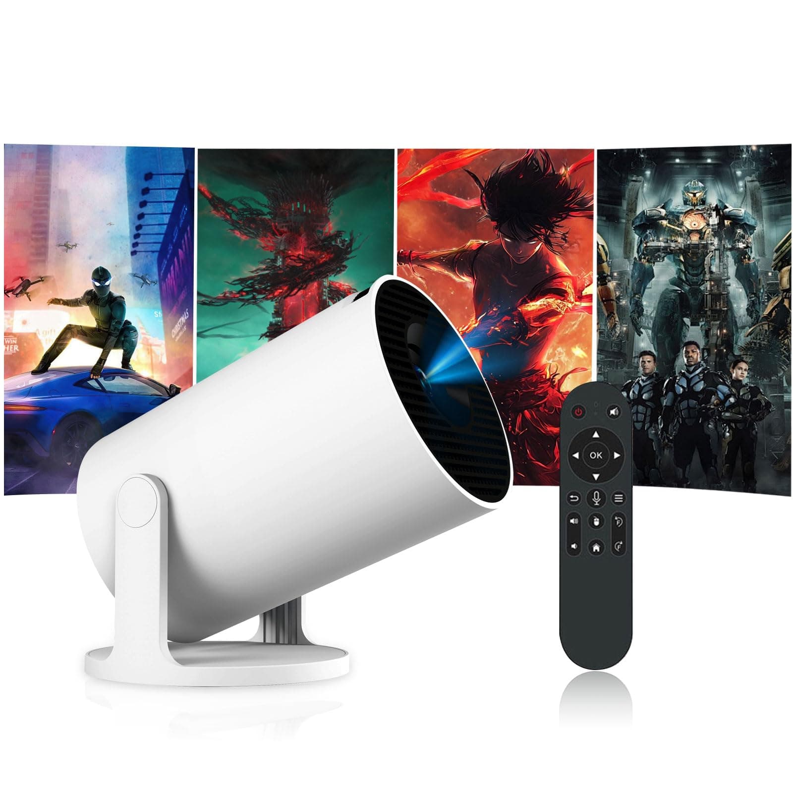 HY300 Pro+ Mini Portable Projector, Smart Projector Auto Horizontal Correction 1080P, Brightness 200 ANSI Outdoor Movie Projector Compatible with Phone, Wi-Fi 6 BT5.2 Android 13 HY300PRO+ Angebot bei HelloDeals