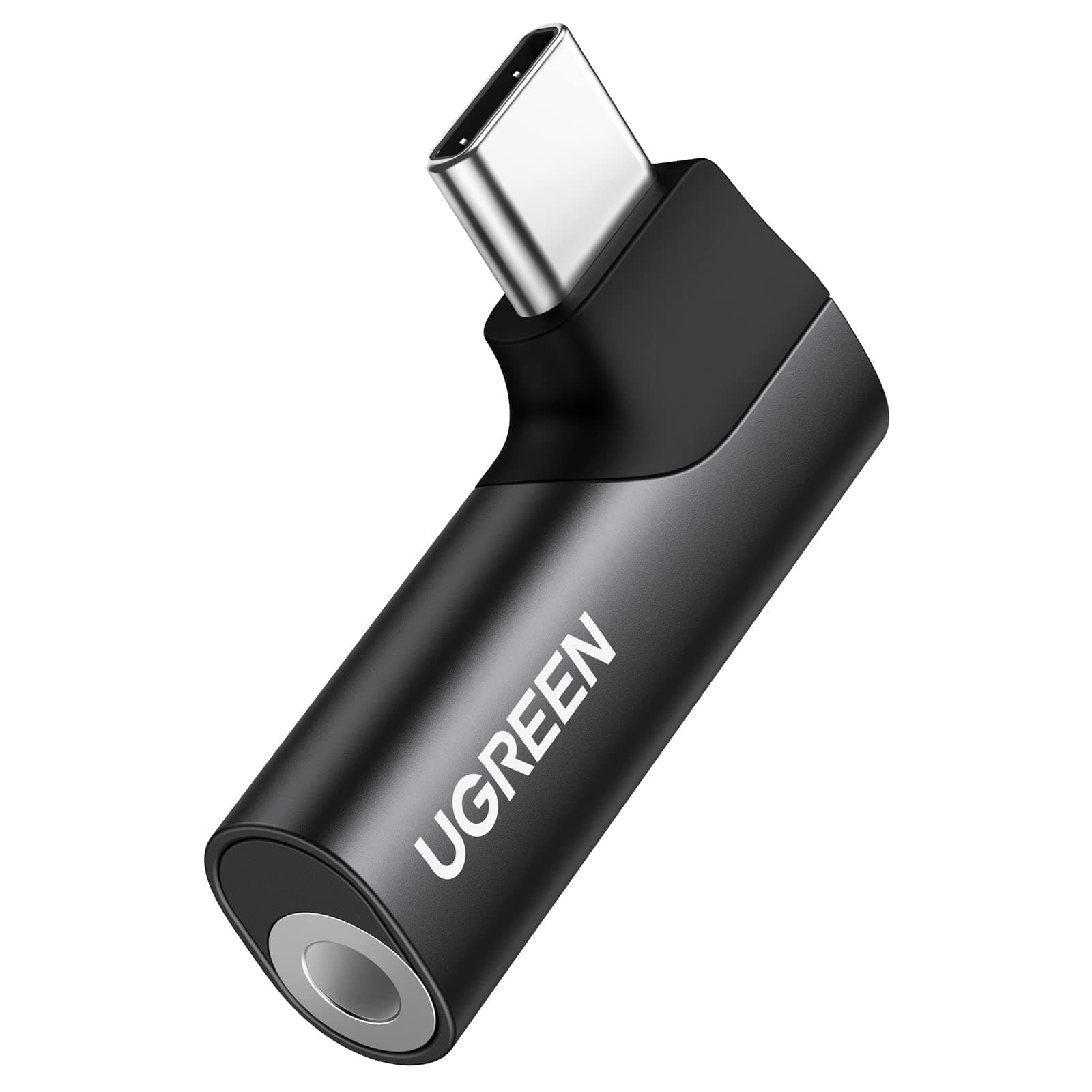 UGREEN USB C auf 3,5mm Klinke 90 Grad Winkel Adapter auf Klinke, Aux Kopfhörer Adapter mit DAC Chip kompatibel mit iphone17/17 air/17pro/17pro max, Galaxy S 25 Serie, iPad, Mac(Schwarz) Angebot bei HelloDeals