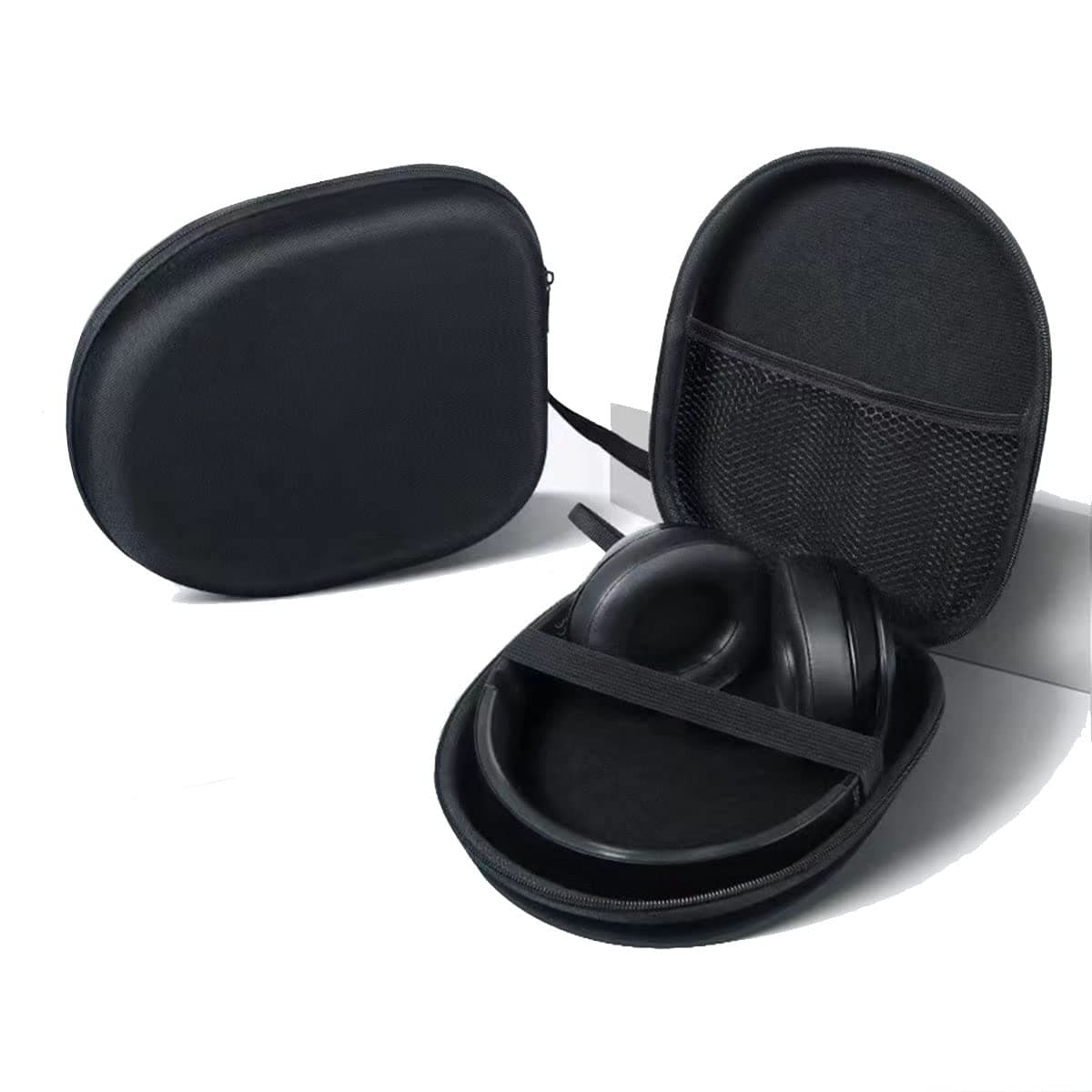 Over Ear kopfhörer Tasche | Headset Hartschalen Aufbewahrung Ohrhörer Schutztasche Case, 21 x 19 x 6cm (Schwarz) Angebot bei HelloDeals