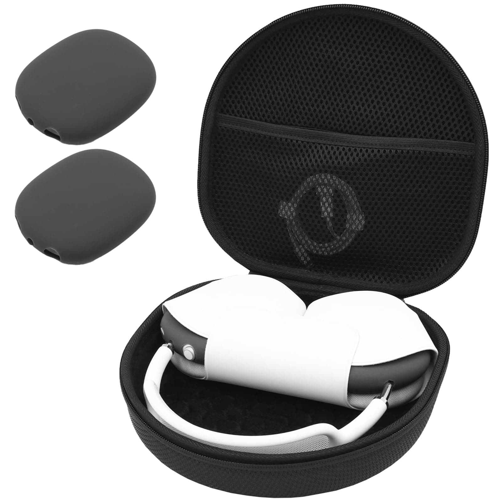 ProCase Hart Kopfhörer Tasche für AirPods Max mit 2 Smart Silikon Schutzhüllen, Hardshell Eva Tragetasche Headset Hülle Case -Schwarz Angebot bei HelloDeals