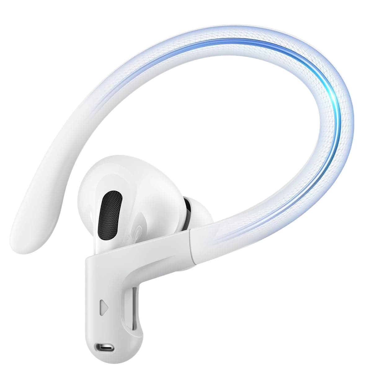 Gcioii Memory Titanium-Legierung Ohrhaken für AirPods Pro 2, AirPods Pro, AirPods 3 [mit Anti-Verlust-Band], Anti-Rutsch Sportzubehör Ohrhaken, Bequeme Passform (Weiß) Angebot bei HelloDeals