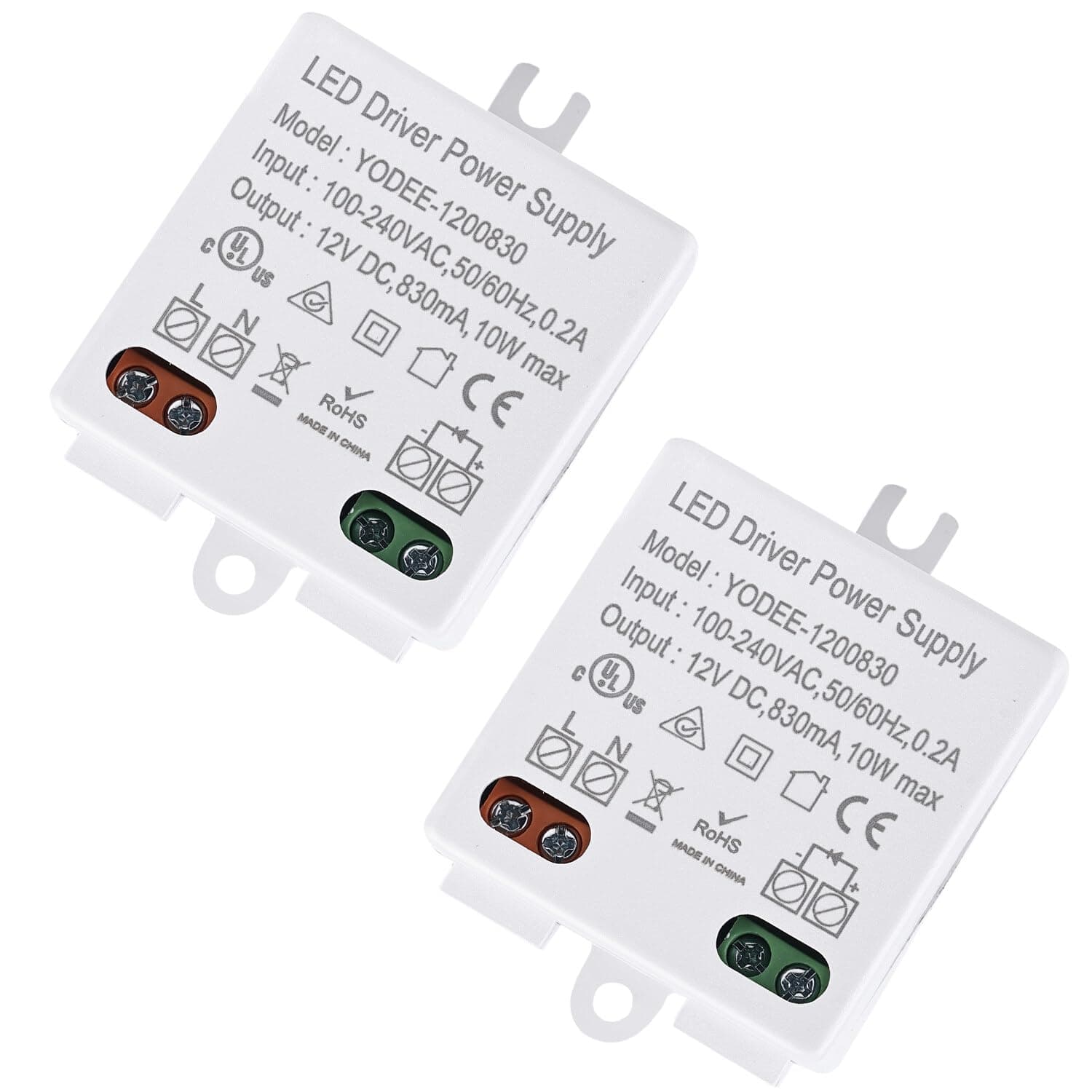2 x 10W Mini LED Transformator, Trafo 100-240V Auf 12V DC Konstante Spannung Treiber Netzteil für LED Leuchten und Stripes, Klein und Flach Ohne Mindestlastanforderungen Angebot bei HelloDeals