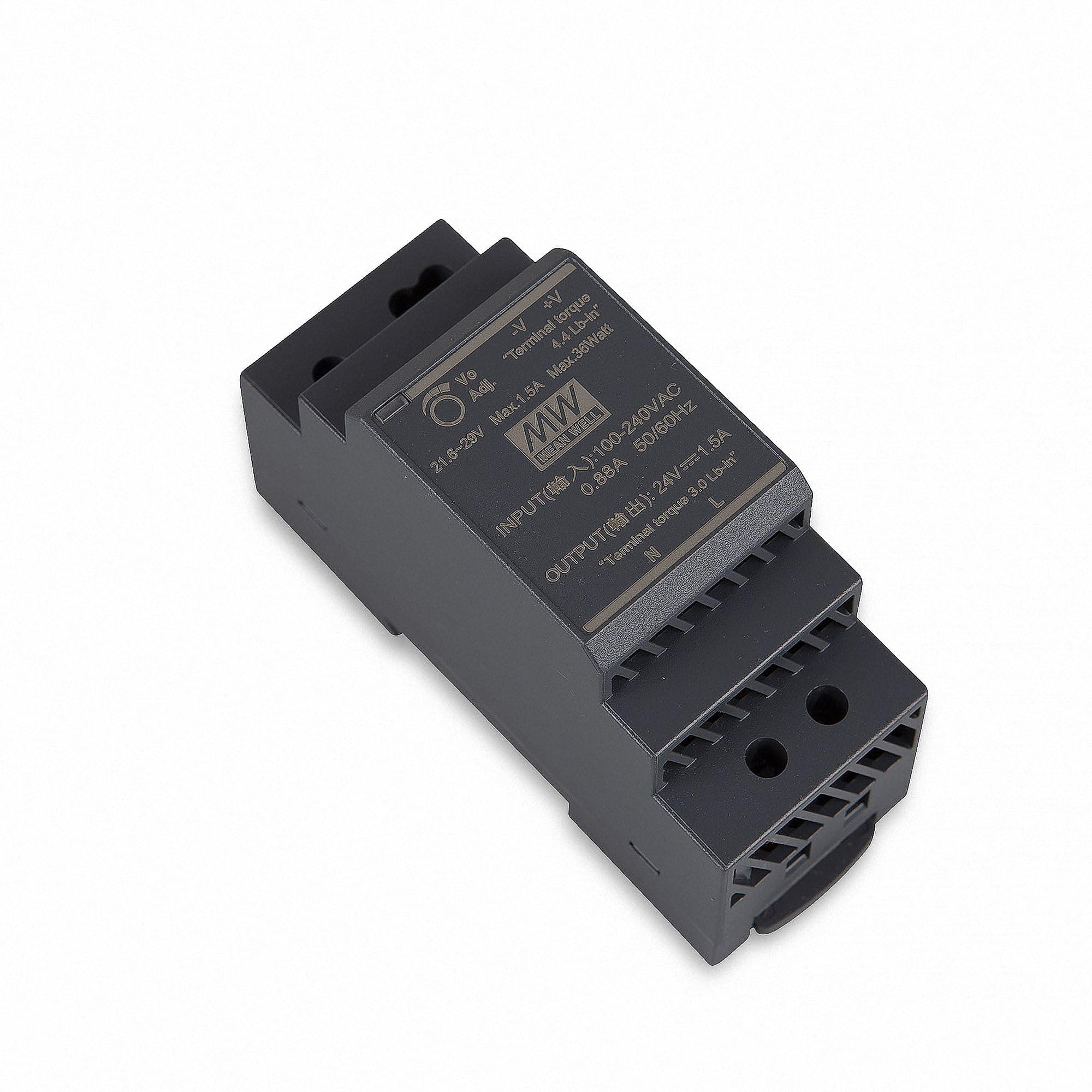 HDR-30-24 LED Netzteil Trafo Hutschienen-Netzteil (DIN-Rail) Mean Well HDR-30-24 24V/DC 30W Transformator für LED Beleuchtung Angebot bei HelloDeals