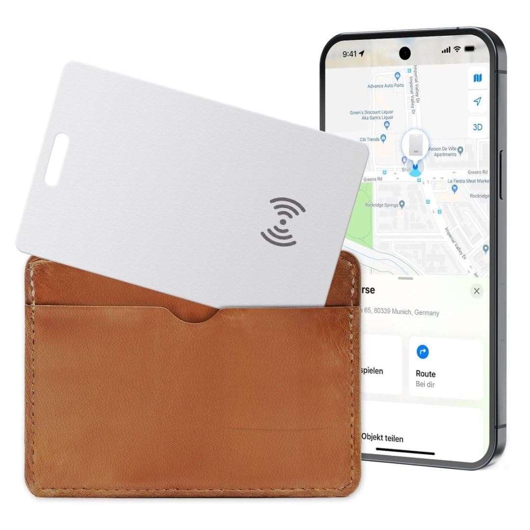 Wallet Tracker Android, 1,6 mm ultradünne Tracker Karte Android?Kabellos Wiederaufladbar,IP68 wasserdicht Kompatibel mit Google ’‘Find My Device’‘ für Gepäckanhänger, Handys, Pässe(Weiß) Angebot bei HelloDeals