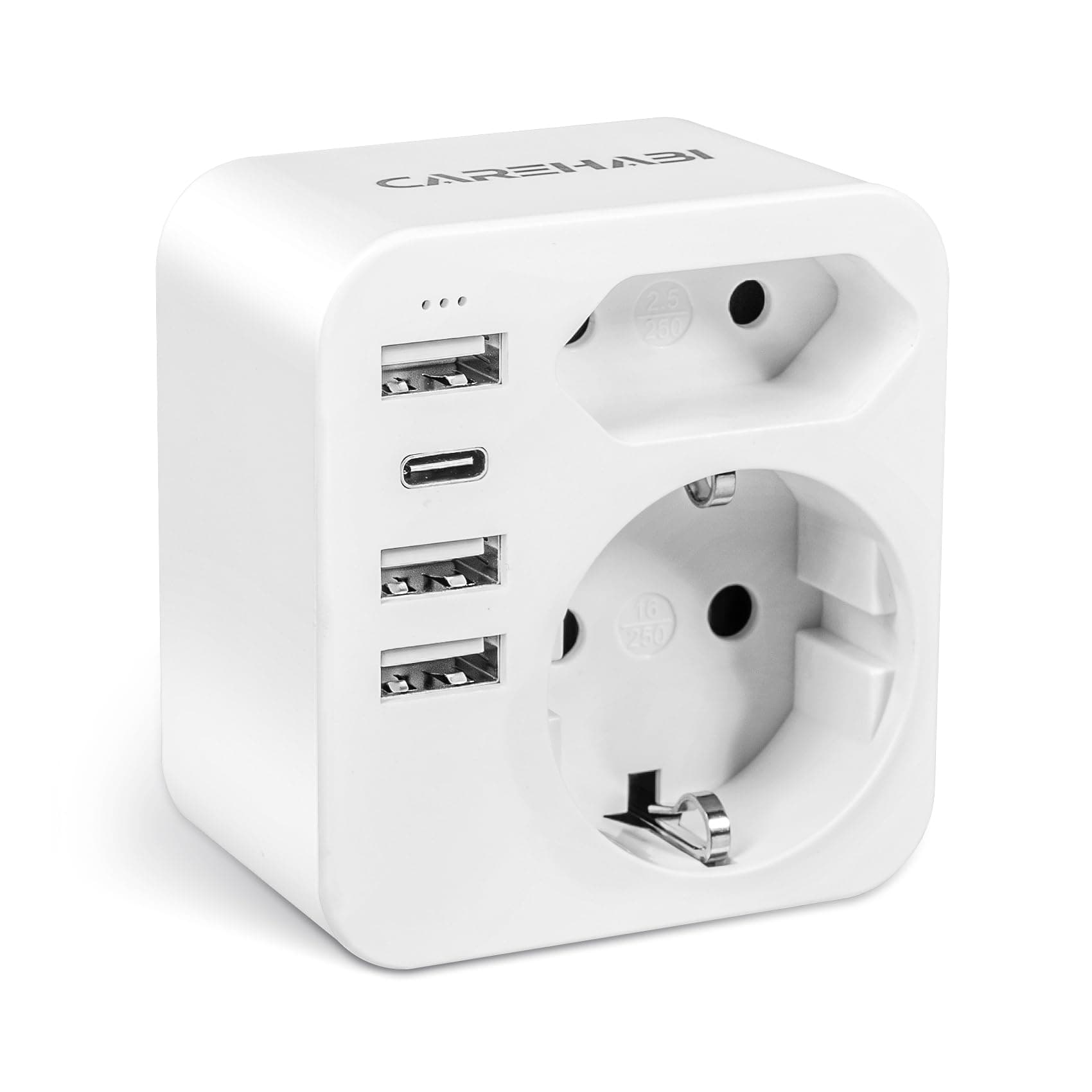Carehabi Reiseadapter Australien Adapter China Deutschland Stecker mit 3 USB C + 1 USB-C, Steckdosenadapter Reisestecker Stromadapter für Neuseeland, Argentinien, Adapter Australien Steckdose EU to AU Angebot bei HelloDeals