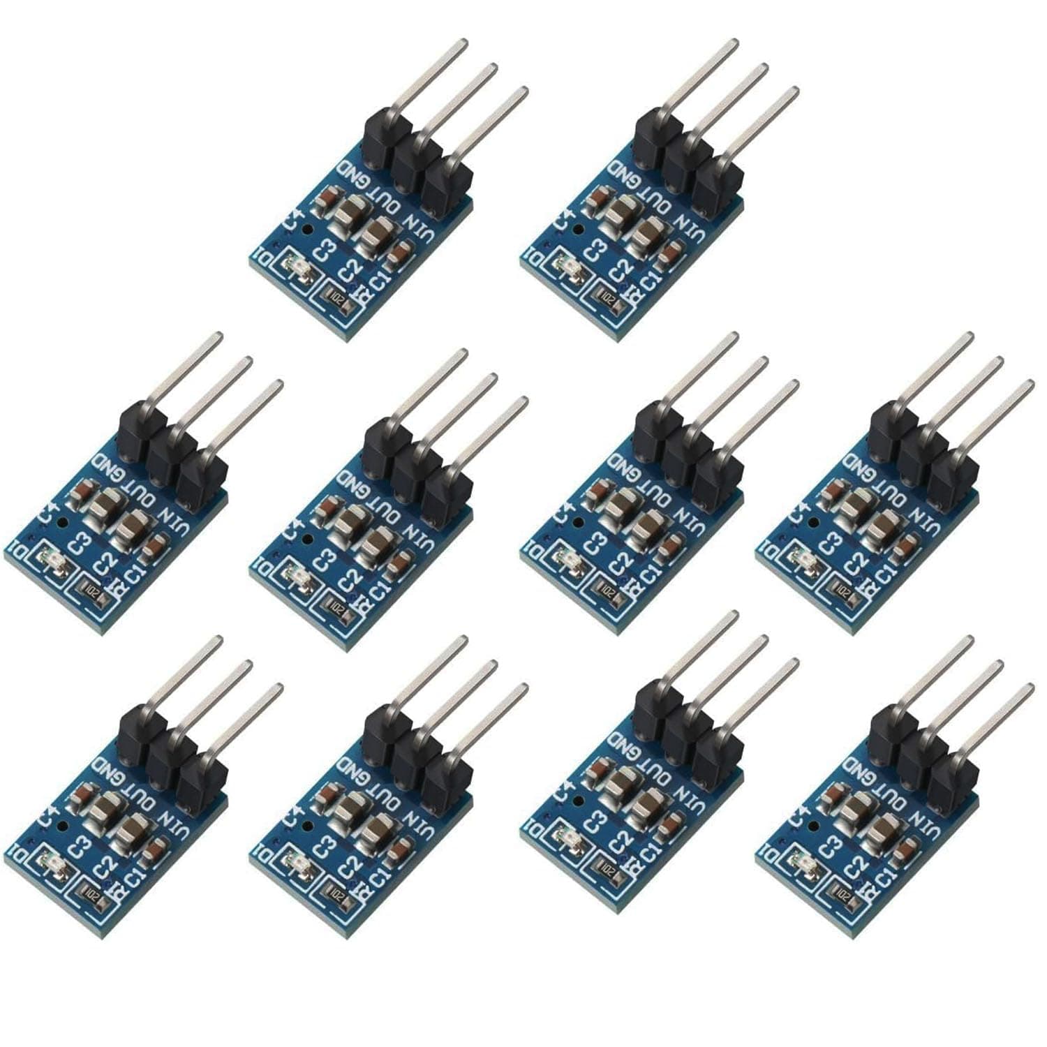 RUNCCI-YUN 10 Stück 4.75V-12V bis 3.3V 800mA DC Step Down Converter Spannungsregler Leistungswandler für Raspberry Pi Stromversorgungsmodul Angebot bei HelloDeals