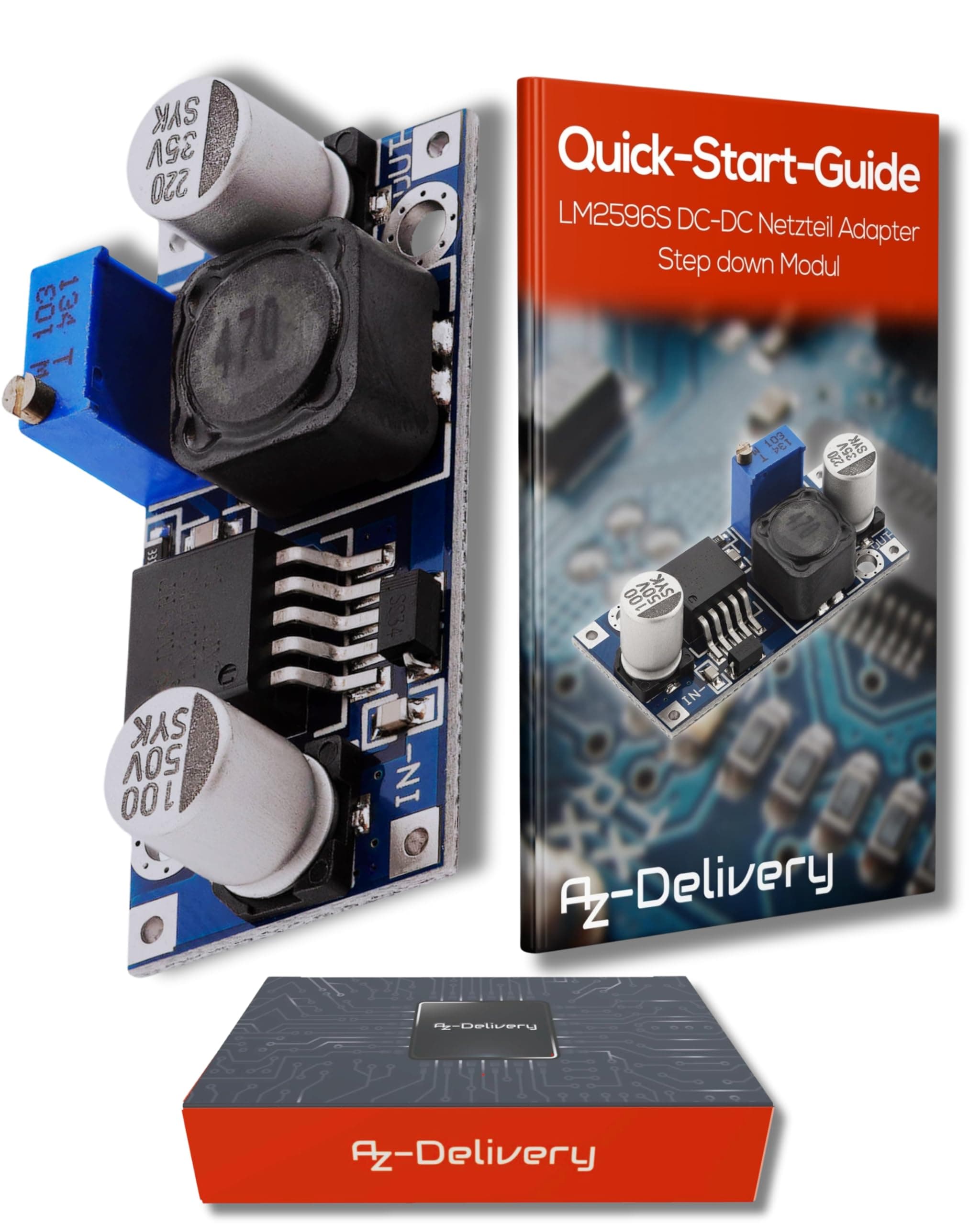 AZDelivery LM2596S DC-DC Netzteil Adapter Step down Modul kompatibel mit Arduino inklusive eBook! 1 Angebot bei HelloDeals