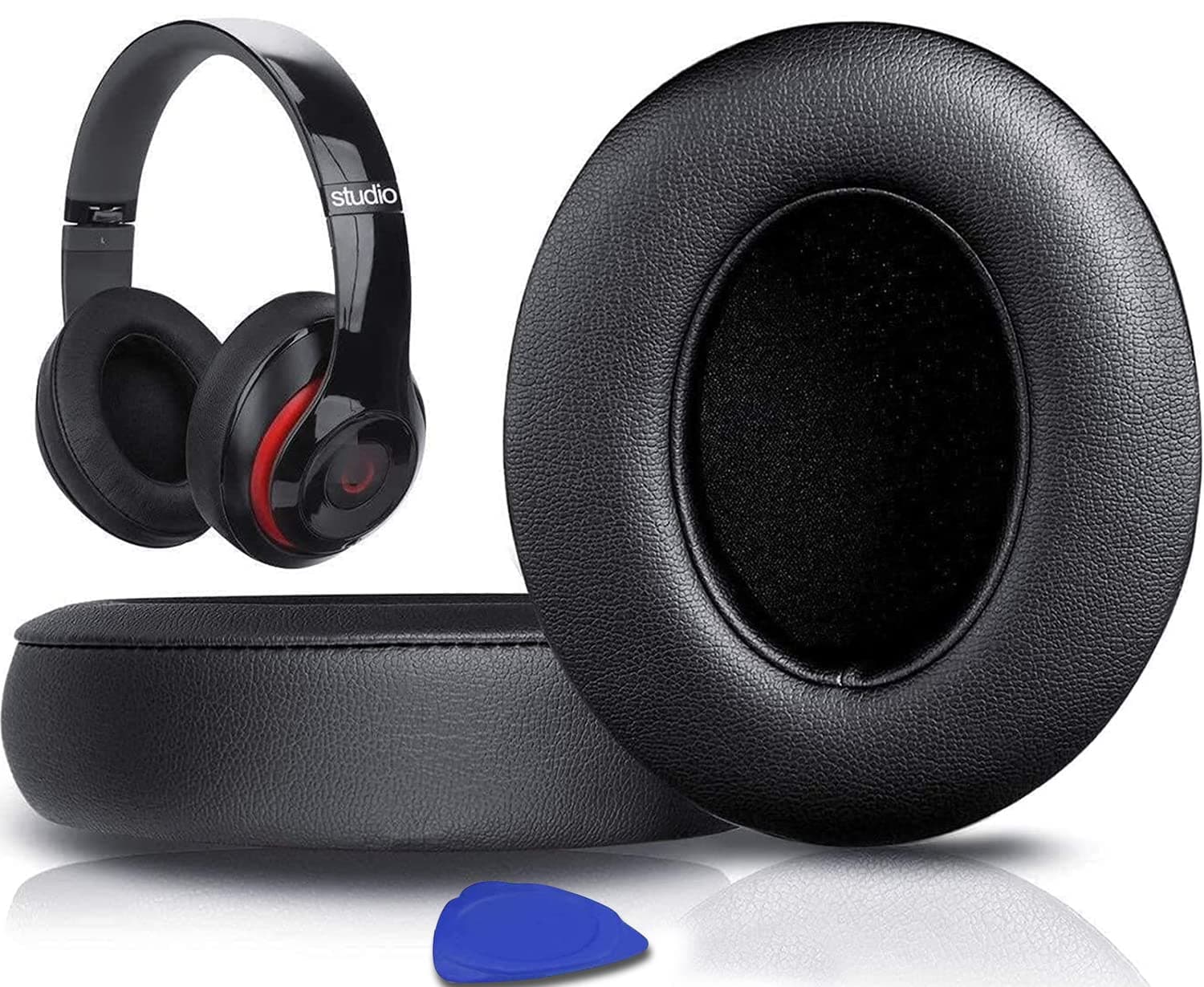 SoloWIT® professionelle Ersatz Ohrpolster für Beats Studio 2 & Studio 3 Kabellose & verdrahtete Over-Ear Kopfhörer mit weichem Proteinleder, Geräuschisolierung Memory-Schaum Schwarz Angebot bei HelloDeals
