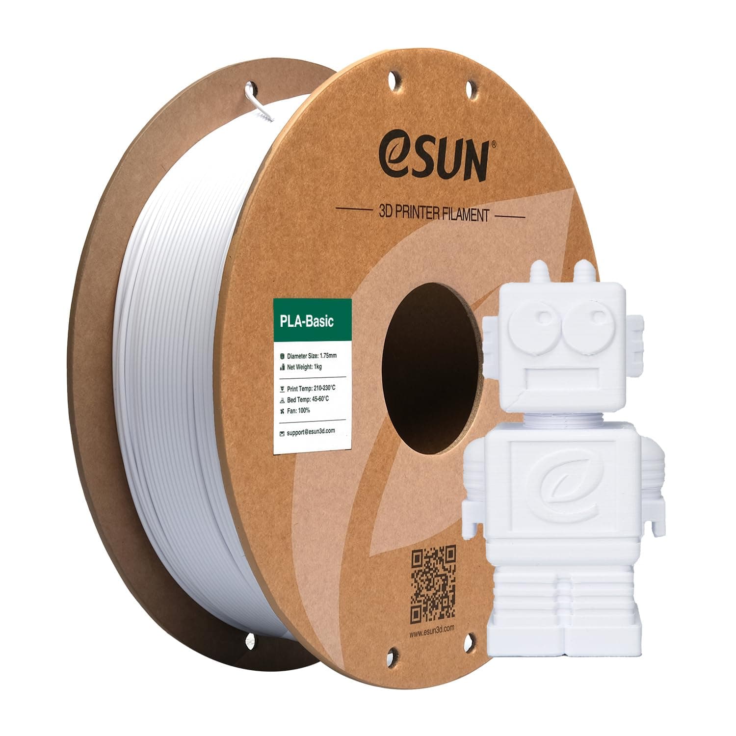 eSUN PLA Filament 1.75mm, PLA Basic 3D Drucker Filament Maßgenauigkeit +/- 0.03mm, 1KG Spule (2.2 LBS) Super Speedy PLA Filament für 3D Drucker, Kühles Weiß 1KG Kaltes Weiß Angebot bei HelloDeals