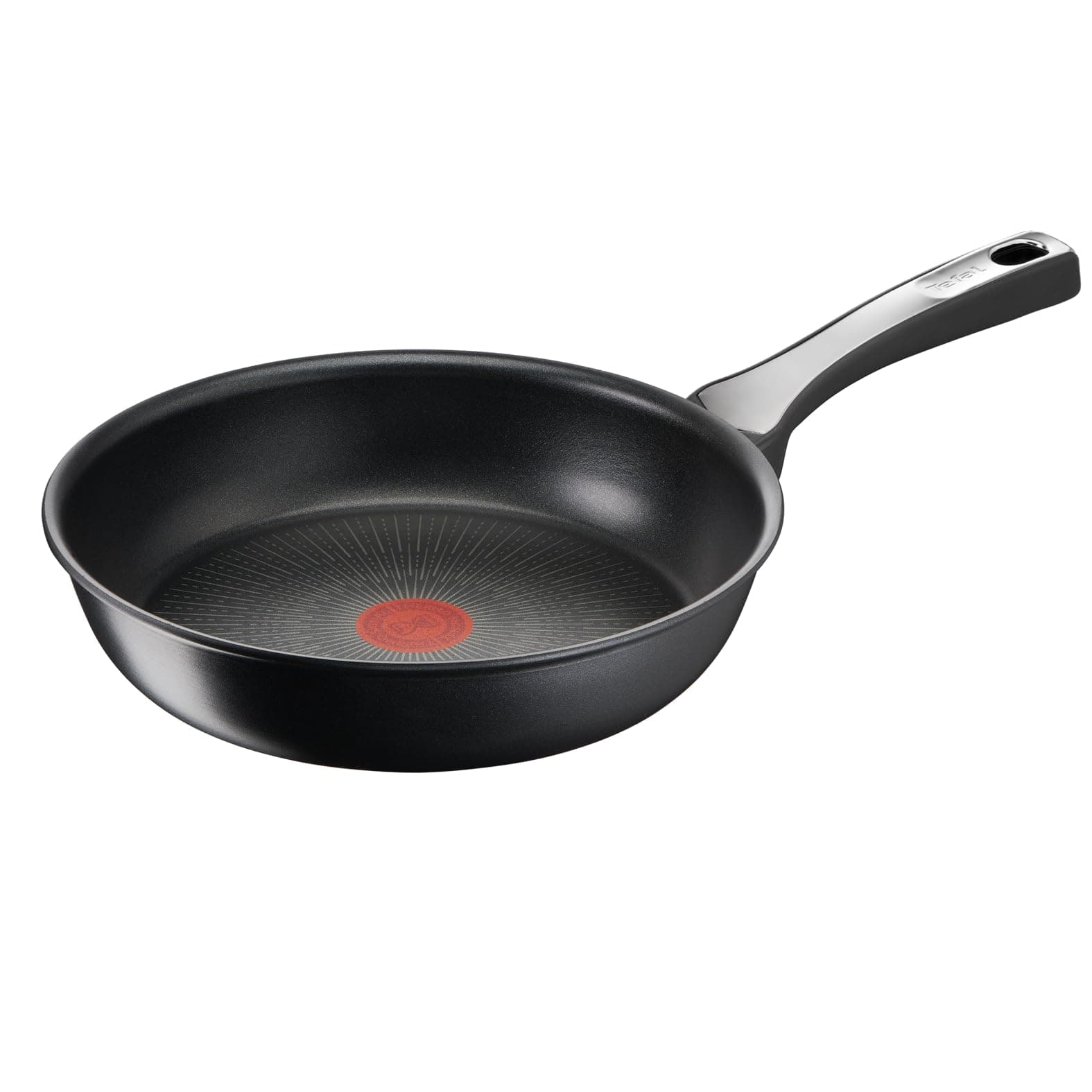 Tefal Unlimited On Bratpfanne 28cm hoher Rand, Pfanne Induktion mit kratzfester Titanium Antihaft-Beschichtung, Thermo-Signal bei idealer Brattemperatur, geeignet für alle Herdarten, G25906 Bratpfanne 28 cm Angebot bei HelloDeals