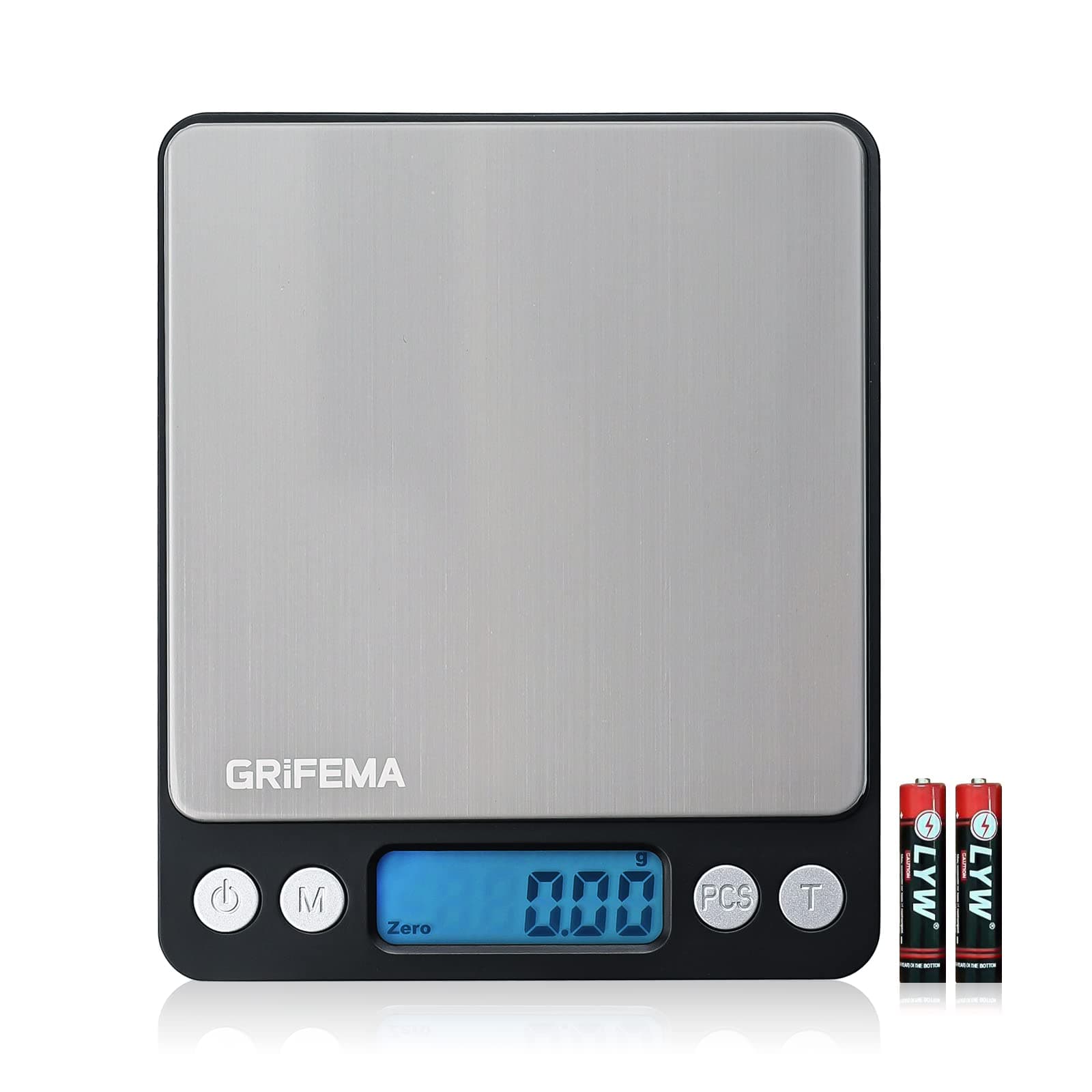 GRIFEMA Küchenwaage Digitale Profi (Hochpräzise 0.01g-500g)- Feinwaage mit LCD Display und 2 Batterien, Briefwaage Abstellautomatik und Tara, Kitchen Scale Klein mit 6 Maßeinheit Angebot bei HelloDeals