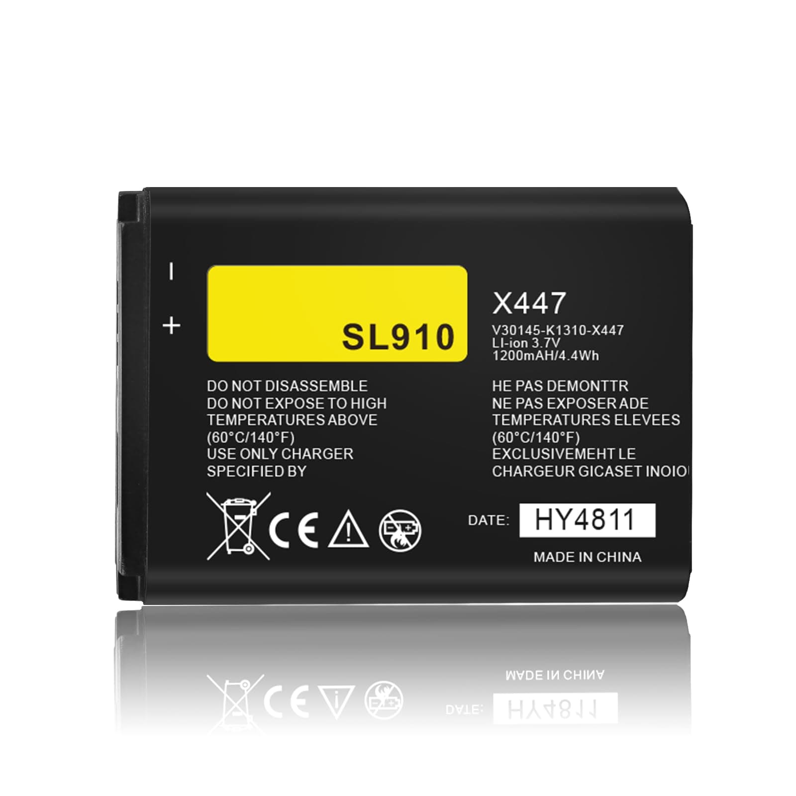 Akku für Siemens Gigaset SL910, SL910A, SL910H Telefon, 1200mAh 3.7V Li-Ion Ersatzakku kompatibel mit V30145-K1310K-X447, V30145-K1310-X447, V30145-K1310K-X447-0-HY, (1 Stück) SL910, 1 Stück Angebot bei HelloDeals