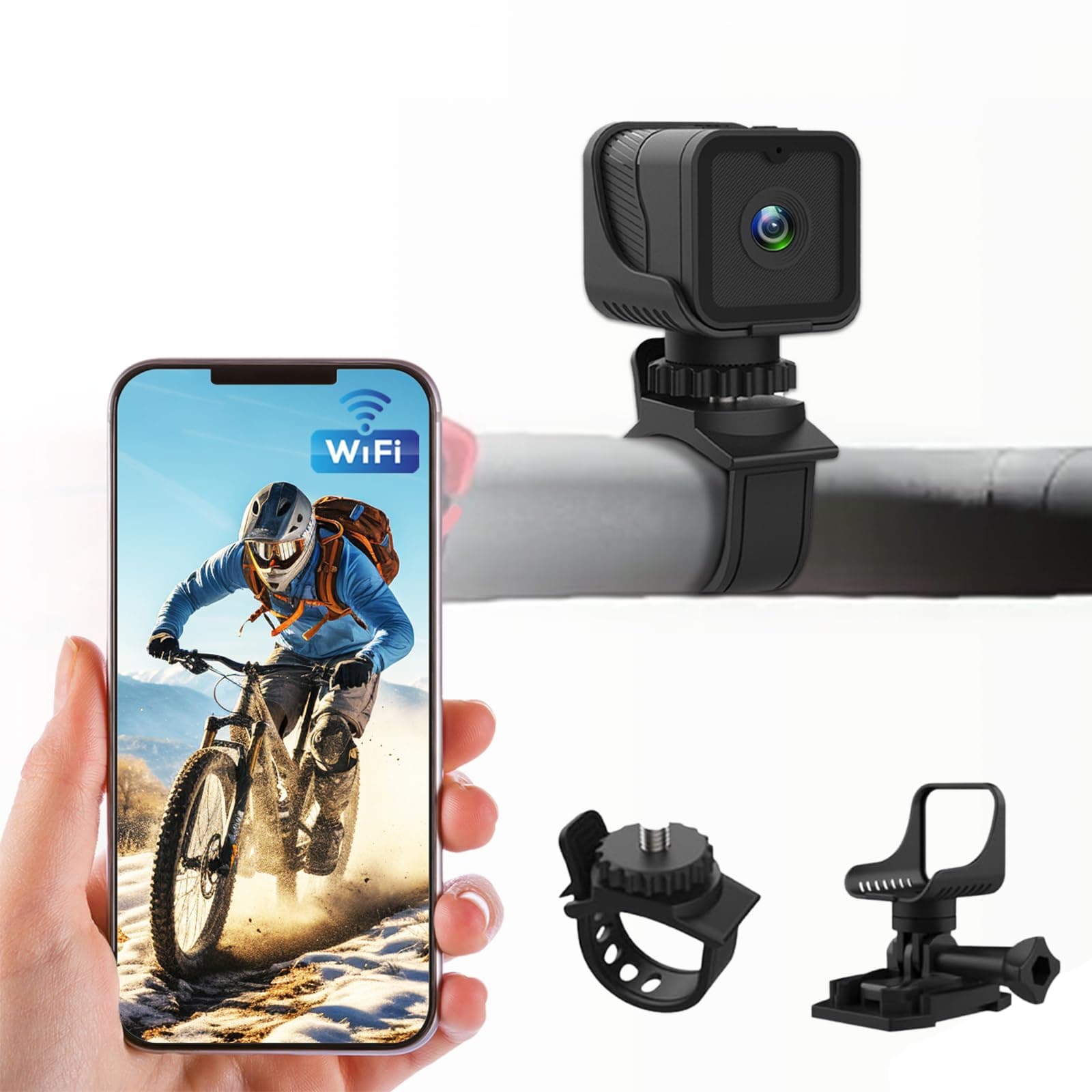 Mini Action Cam, WiFi 1080P HD & 120° Weitwinkel Helmkamera, 4 Stunden großer Akku Actionkameras mit Wasserdichter Funktion Angebot bei HelloDeals