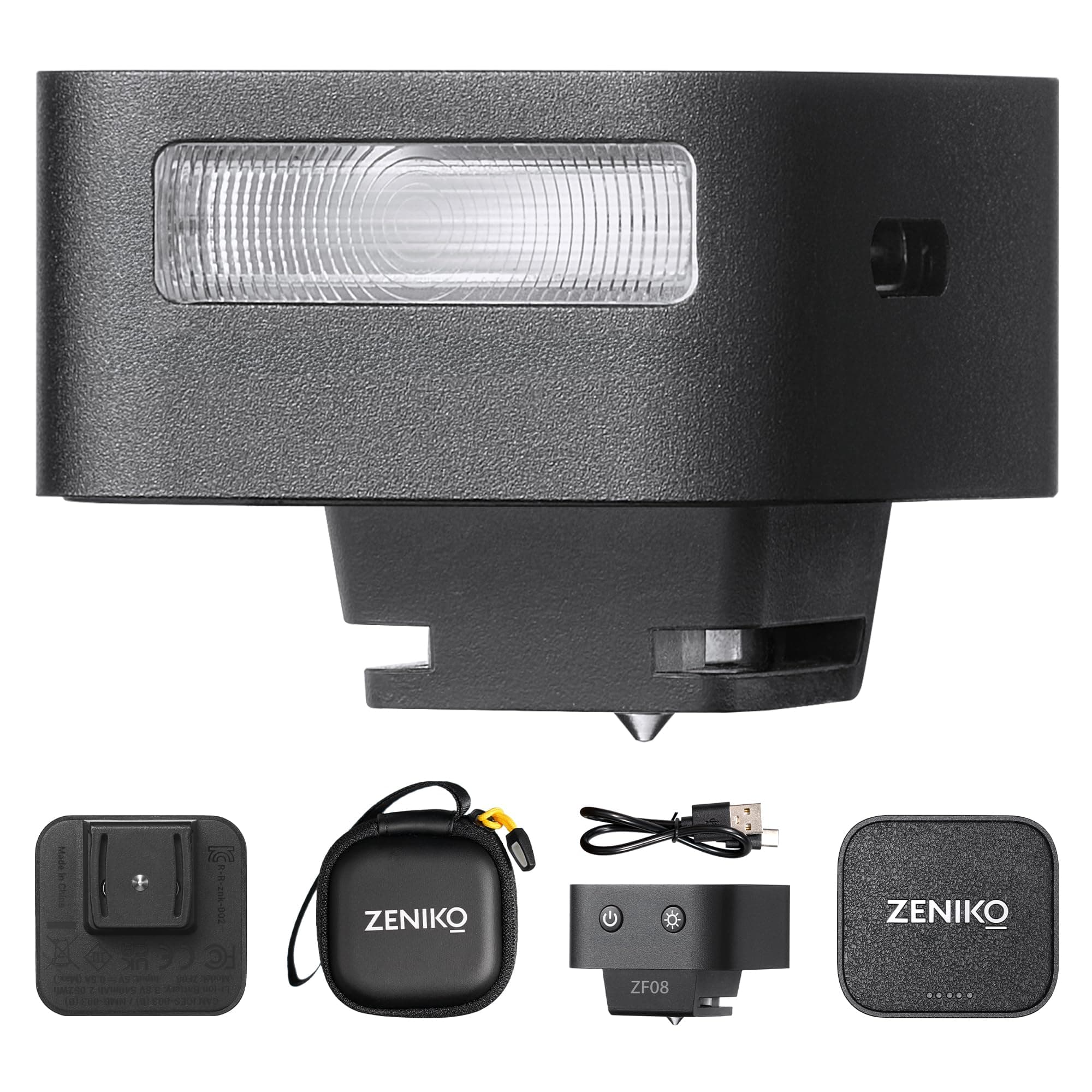 ZF08 Mini Kamera Blitz Speedlite 440 Full Power Blitze CCT 6500K + 200K Eingebauter Akku für Sony Canon Nikon Fuji Olympus Single-Contact Hotshoe Kameras ZF08 Schwarz Angebot bei HelloDeals
