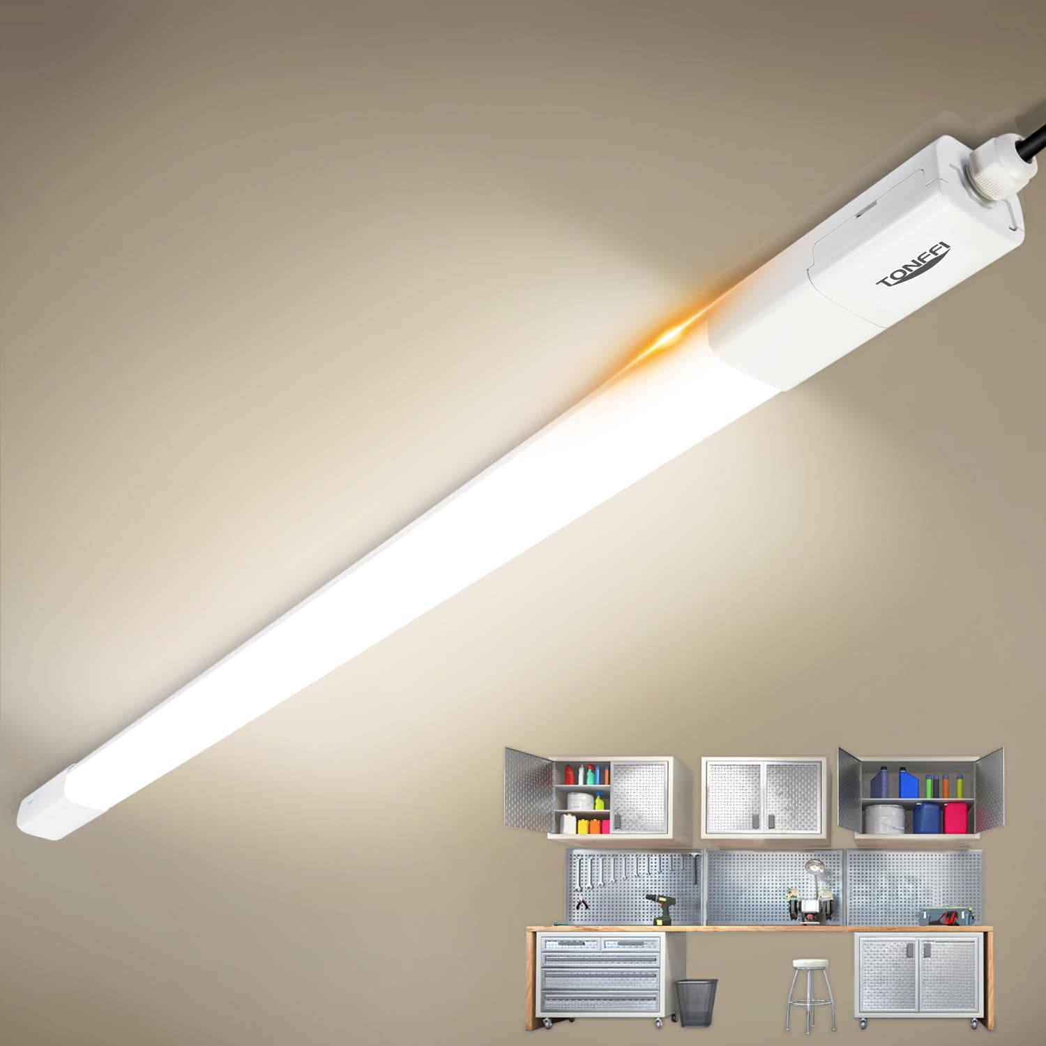 LED Feuchtraumleuchte 115CM, 36W 4100LM LED Röhre, Reihenschaltung, Neutralweiß, IP65 Wasserfest Feuchtraumlampe Wannenleuchte Deckenleuchte für Keller Werkstatt Garage Küche Bad Büro 115cm 36W 4100lm 1 Stück Angebot bei HelloDeals