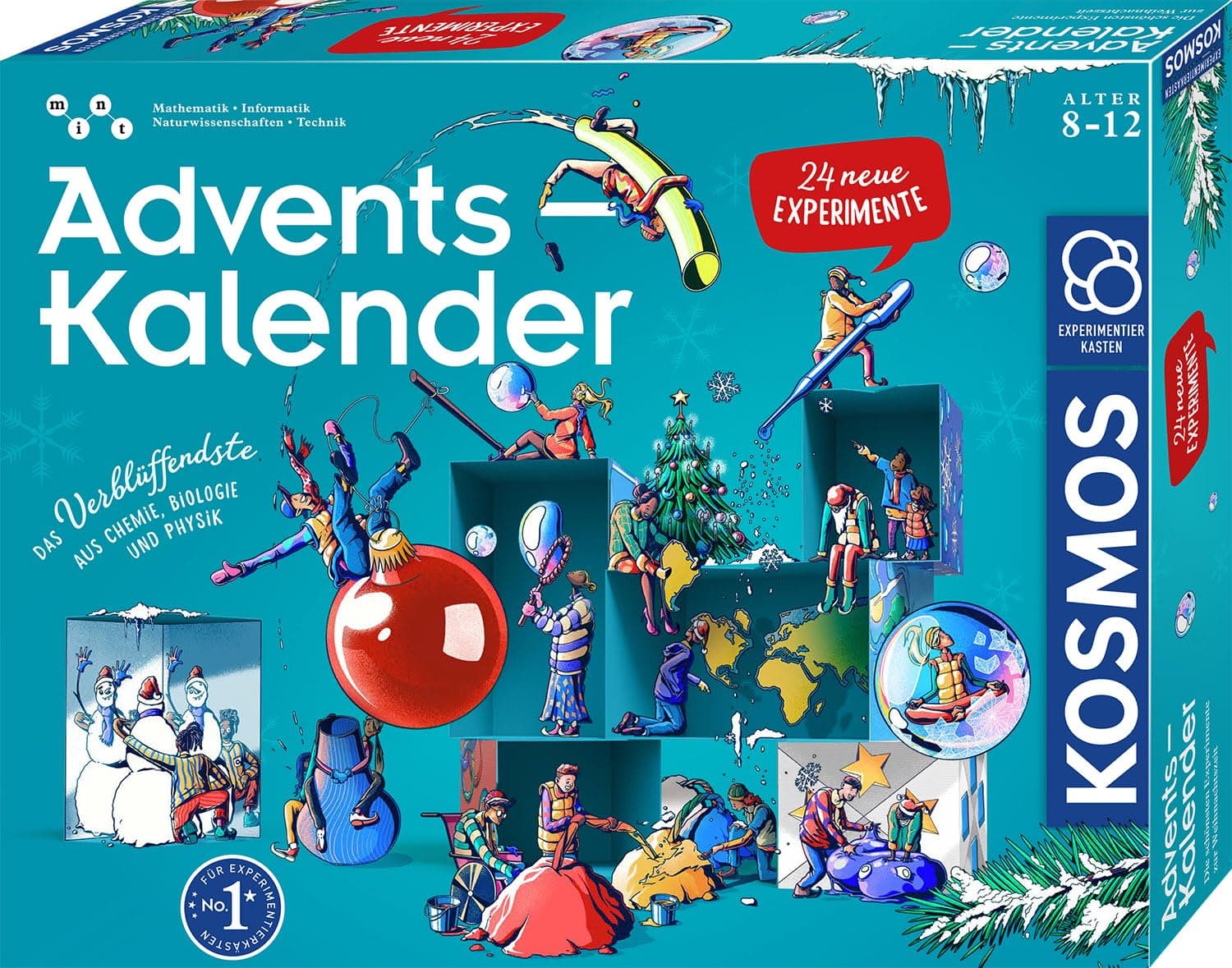 KOSMOS 661090 Experimentierkasten Adventskalender 2025, Die schönsten Experimente zur Weihnachtszeit, in 5 Min, für Kinder ab 8-12 Jahre, Spielzeug, Science Adventskalender Angebot bei HelloDeals